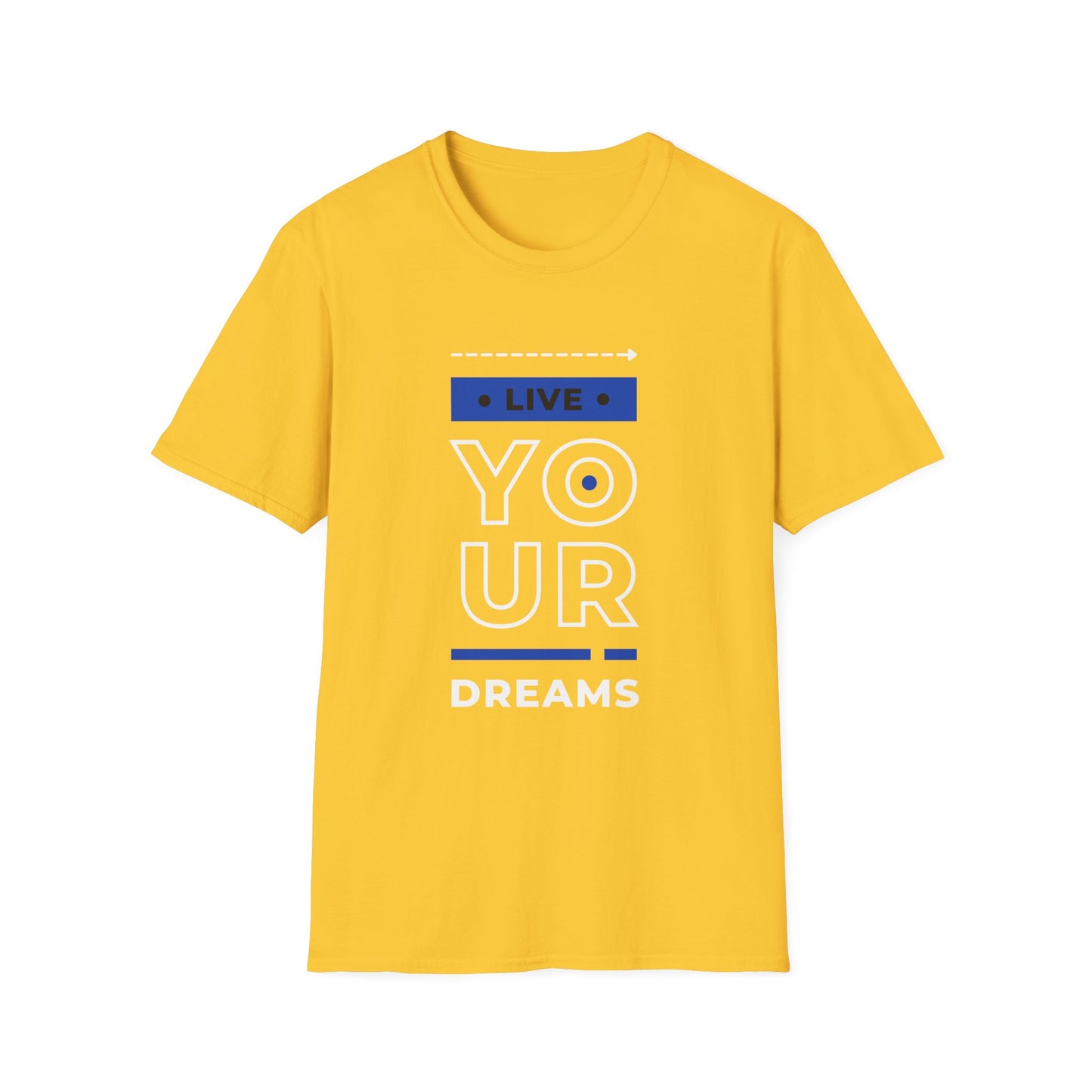 Live Your Dreams Unisex Softstyle T-Shirt, Inspirational Tee, Motivational Gift, Casual Wear, Daily Reminder, Empowerment Top