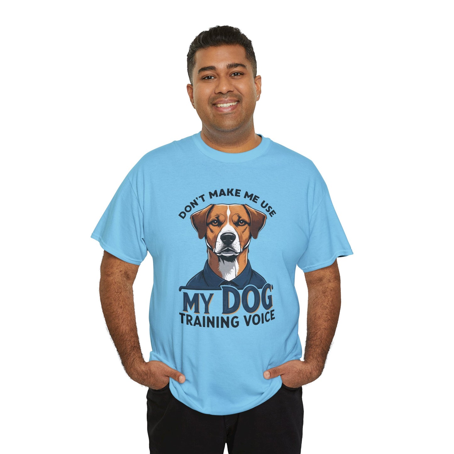 Dog Training T-Shirt - Don't Make Me Use My Dog Training Voice | Perfect Gift for Dog Owners, Casual Wear, Funny Dog Humor Shirt, Pet Training Apparel