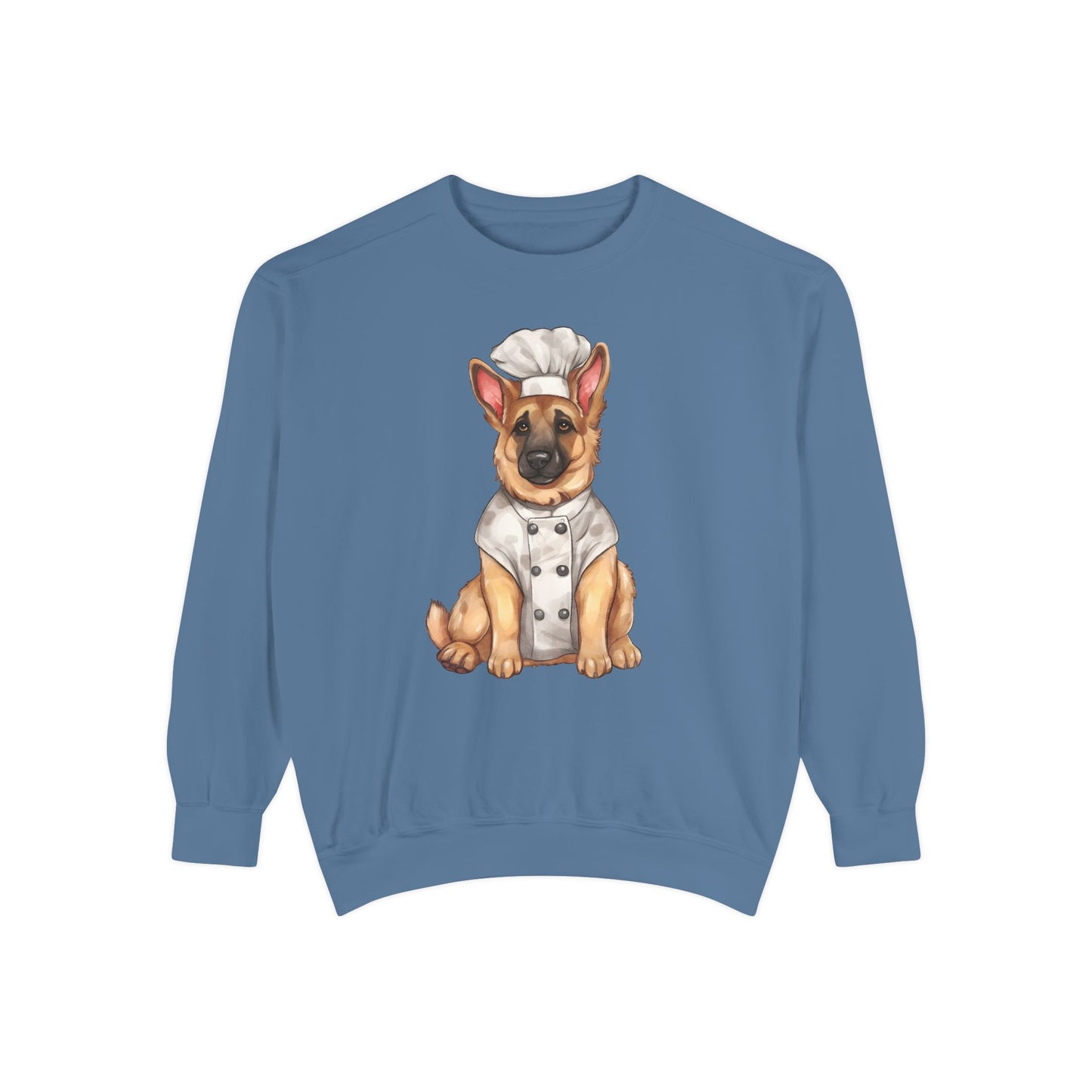 Chef German Shepherd Unisex Garment-Dyed Sweatshirt - Cute Dog Lover Gift