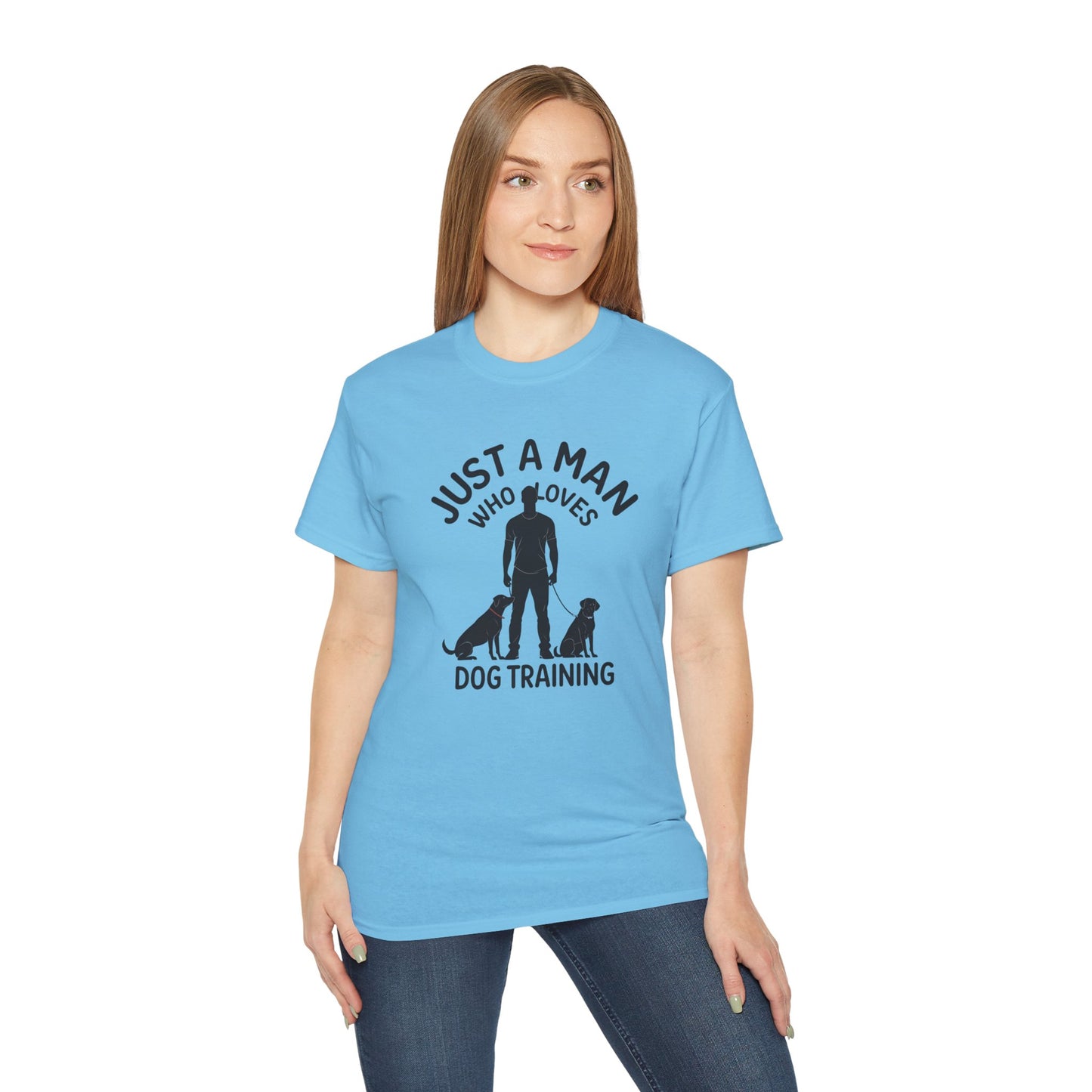 Unisex Dog Training Tee - Just A Man Who Loves Dog Training, Dog Lover Gift, Dog Owner Shirt, Casual Wear
