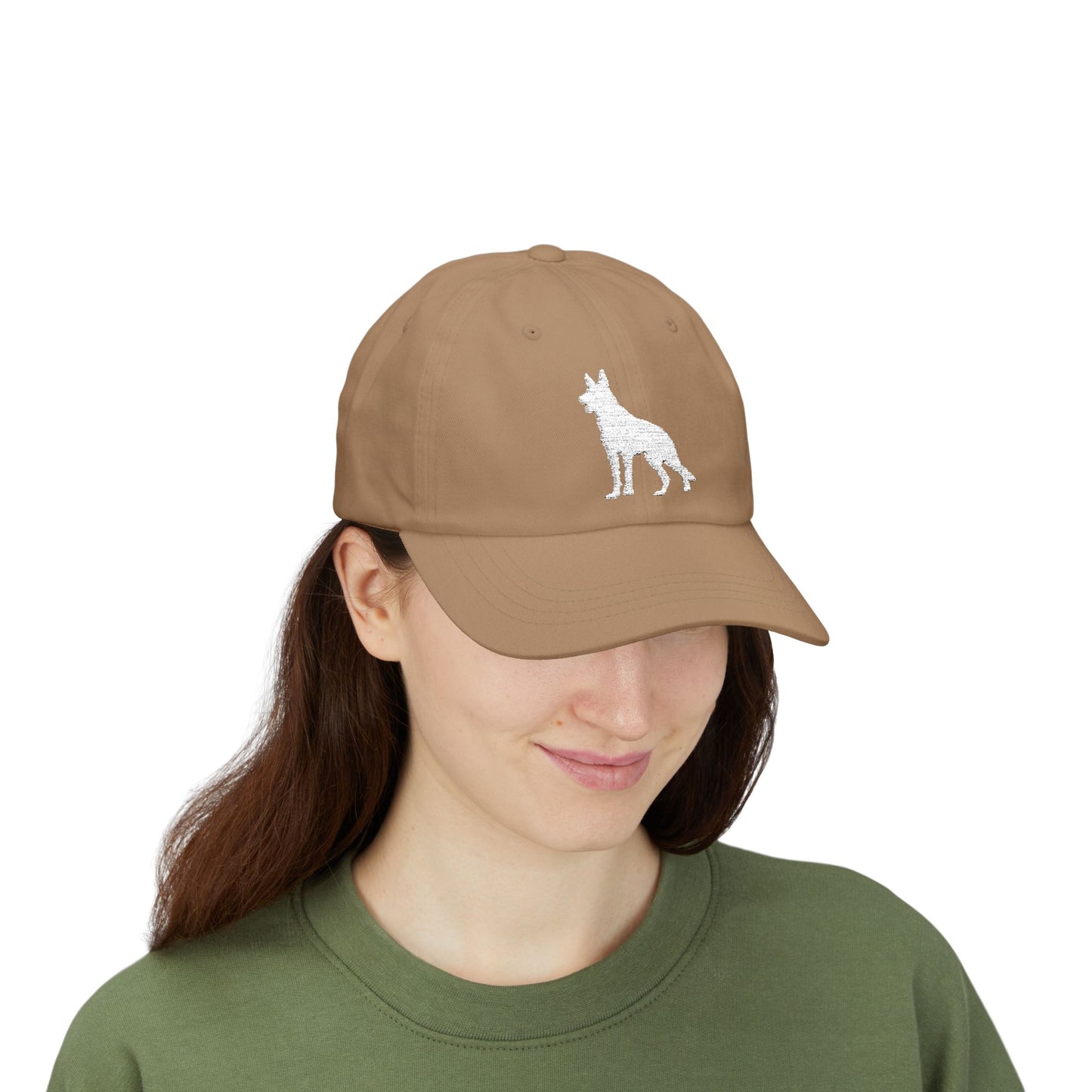 Classic German Shepherd Embroidered Dad Cap, Dog Silhouette, Casual Unisex Hat, Perfect Gift for Dog Lovers