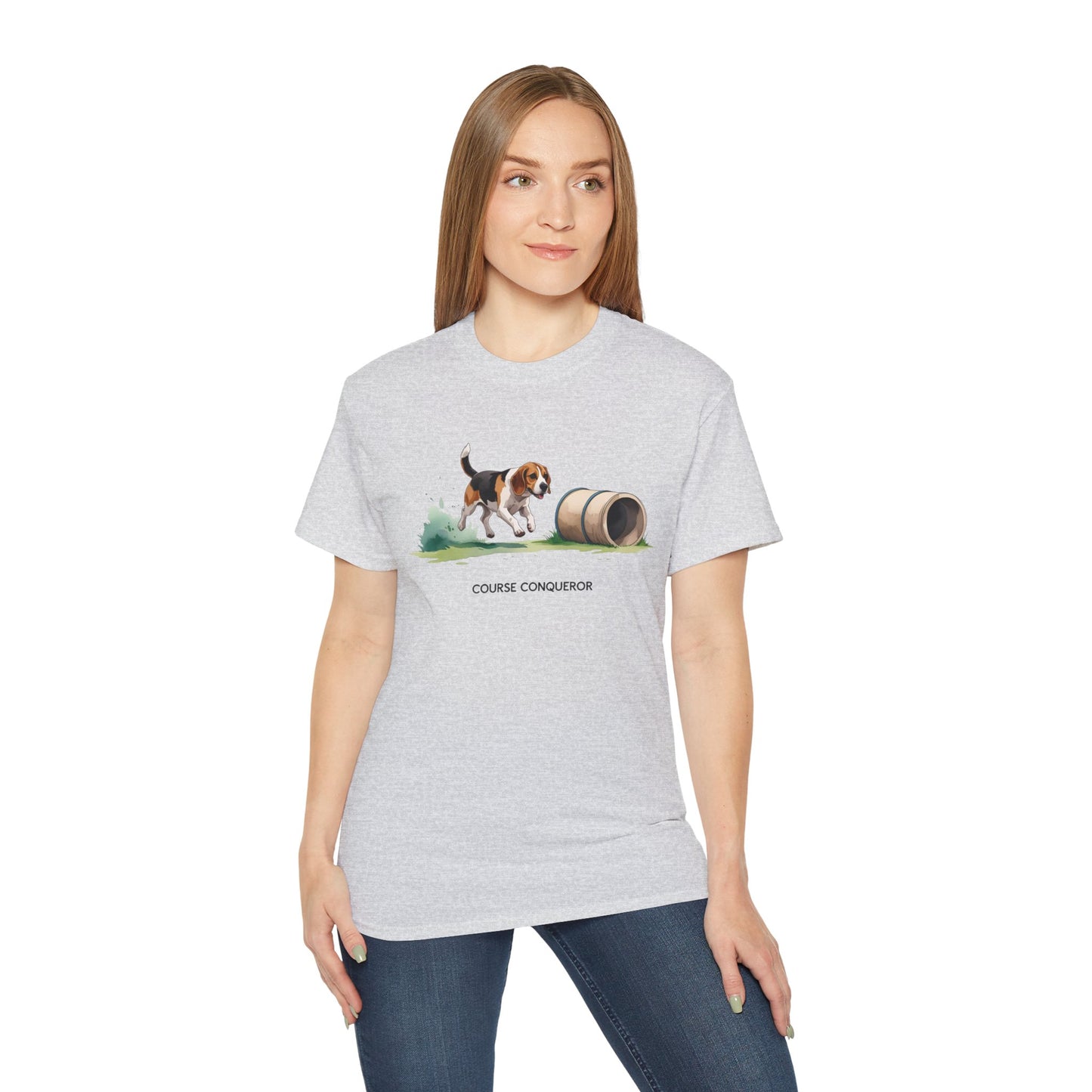 Dog Agility Tee - Course Conqueror | Beagle Graphic T-Shirt, Pet Enthusiast Gift, Animal Lover Apparel, Wearable Art for Dog Lovers