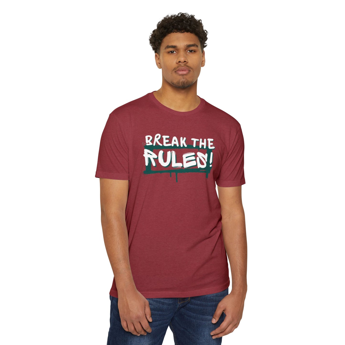 Break the Rules Graphic Tee, Unisex T-Shirt for Trendsetters, Casual Everyday Wear, Gift for Teens, Fun Statement Shirt