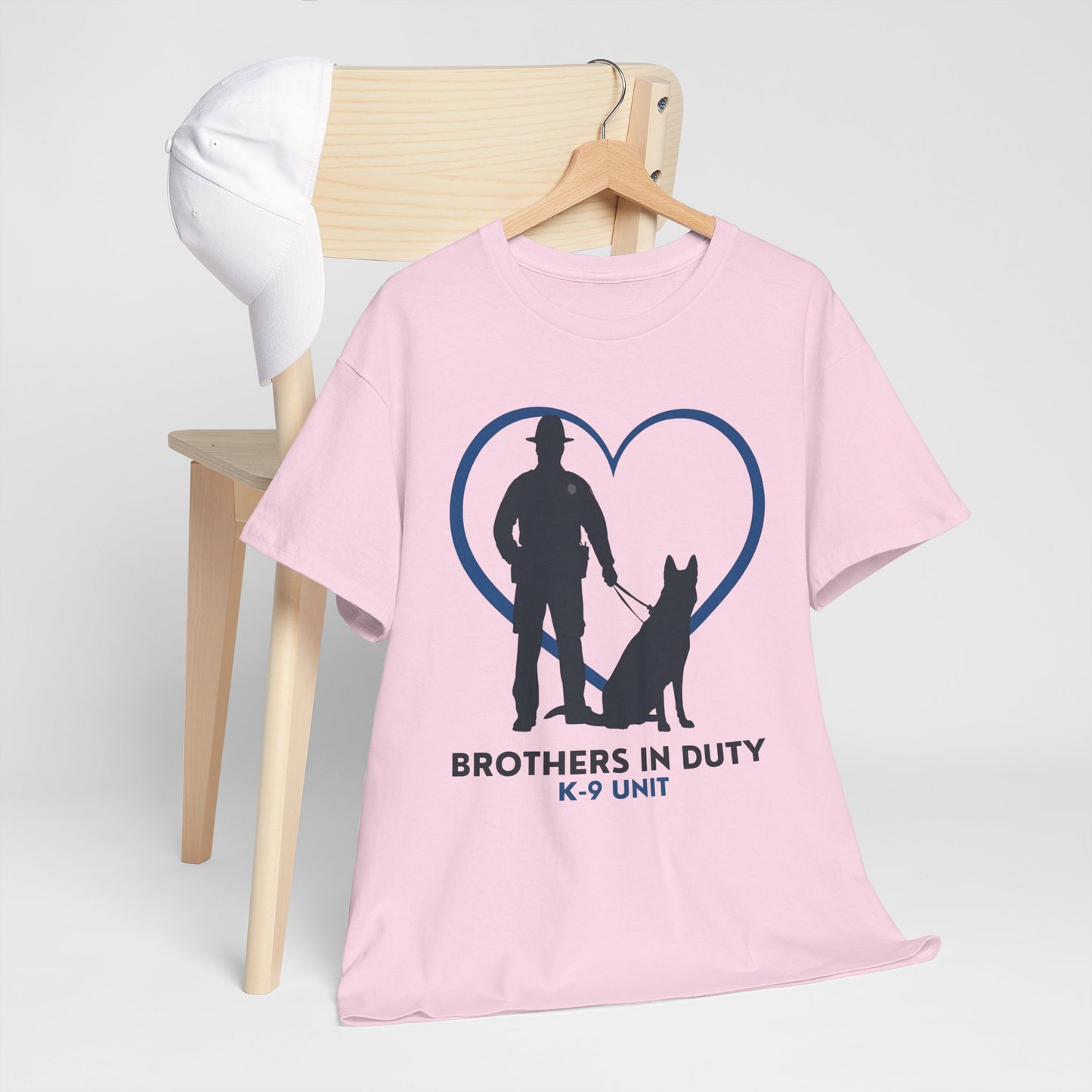Heartfelt K-9 Unit Tee - Brothers In Duty | Police Officer Gift, Dog Lover Shirt, Law Enforcement Apparel