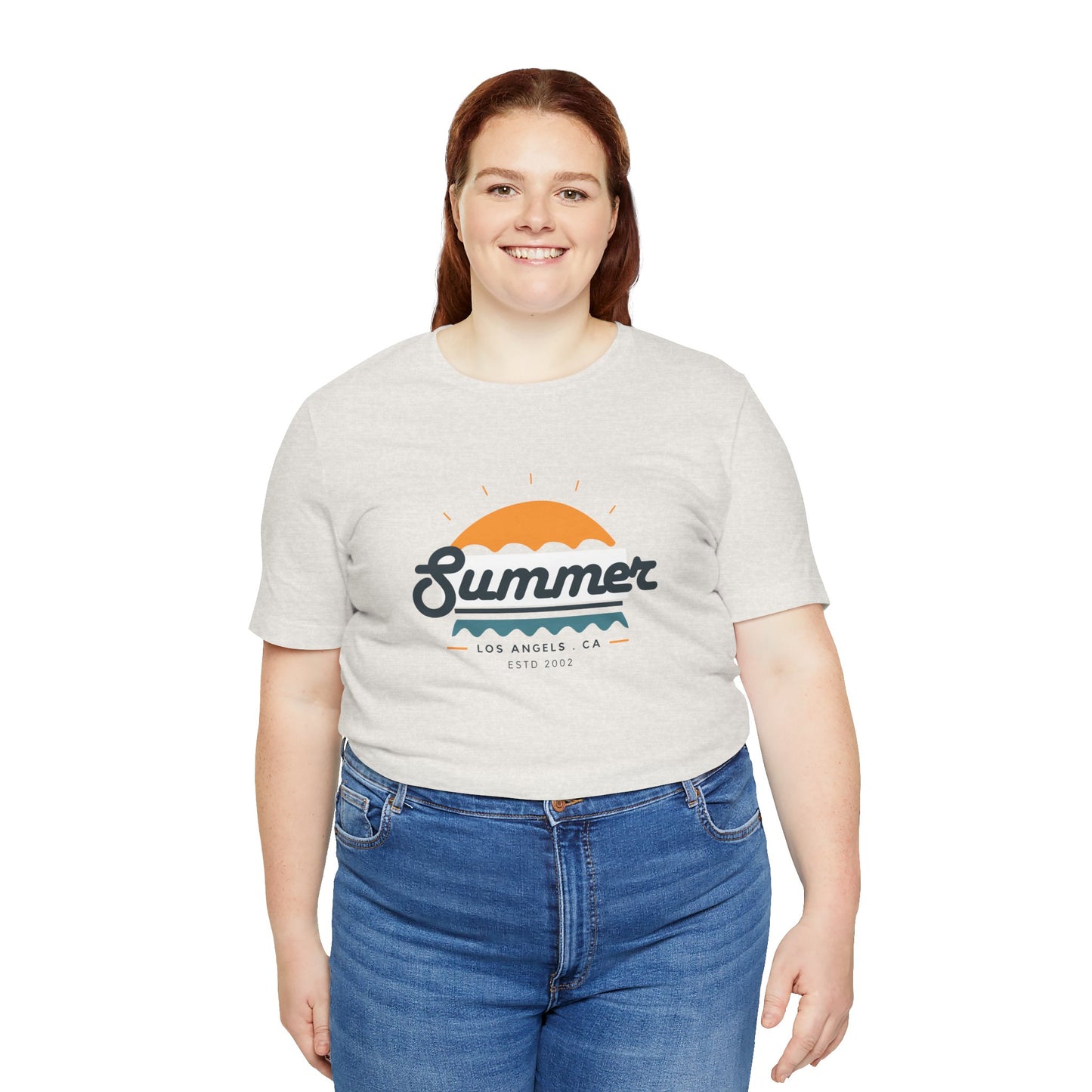 Summer Vibes Unisex Jersey Short Sleeve Tee, Beach Shirt, Casual Summer Wear, Gift for Friends, Coastal Adventure Top, LA Style Tee
