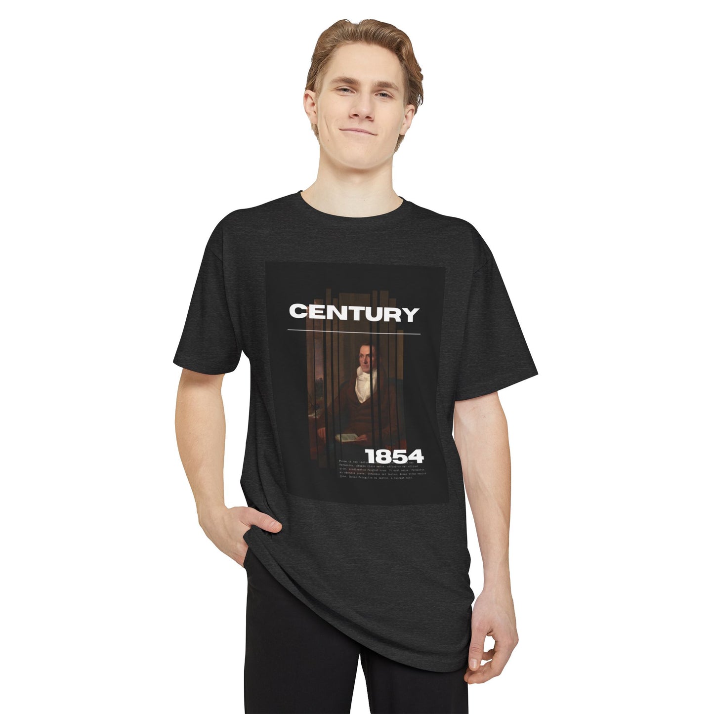 Urban Graphic Tee - Century 1854, Unisex Long Body Tee, Casual Streetwear, Perfect Gift for Art Lovers, Hipster Fashion