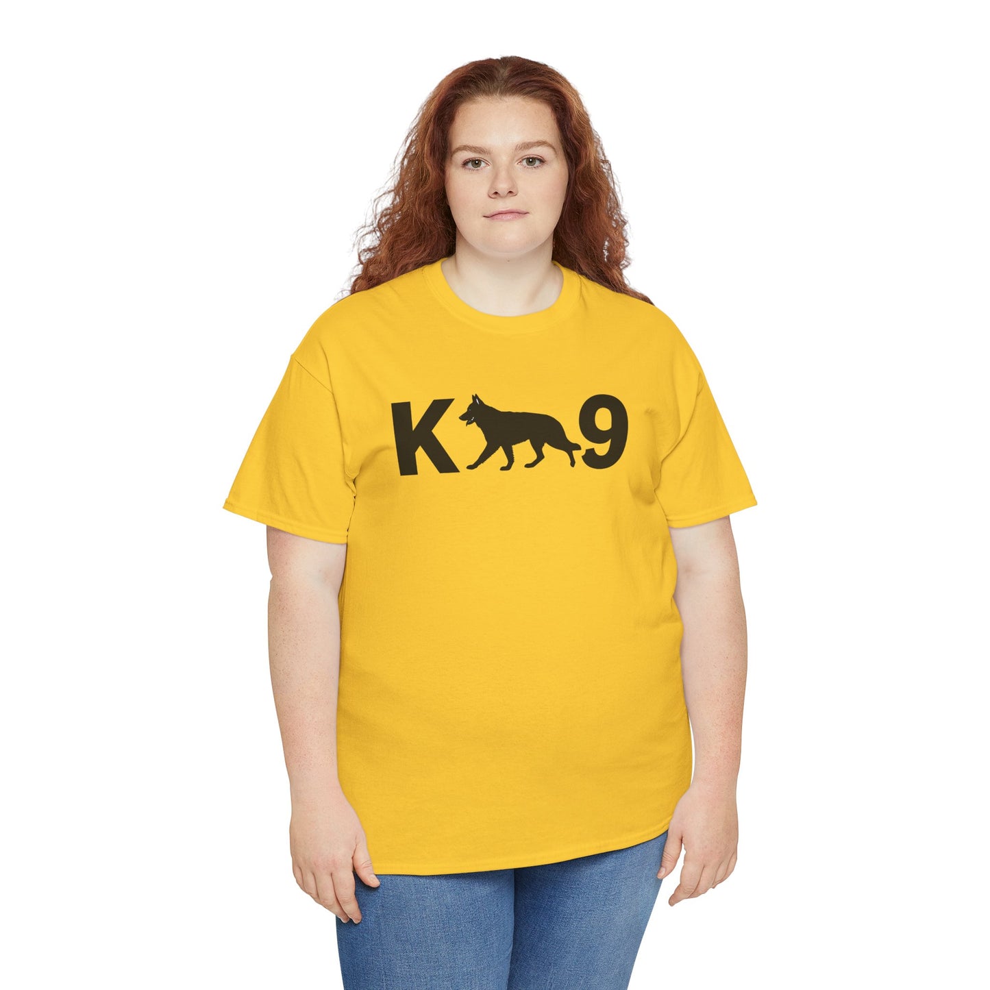 Black German Shepherd K9 Unisex Heavy Cotton Tee - Perfect for Dog Lovers, Pet Owners