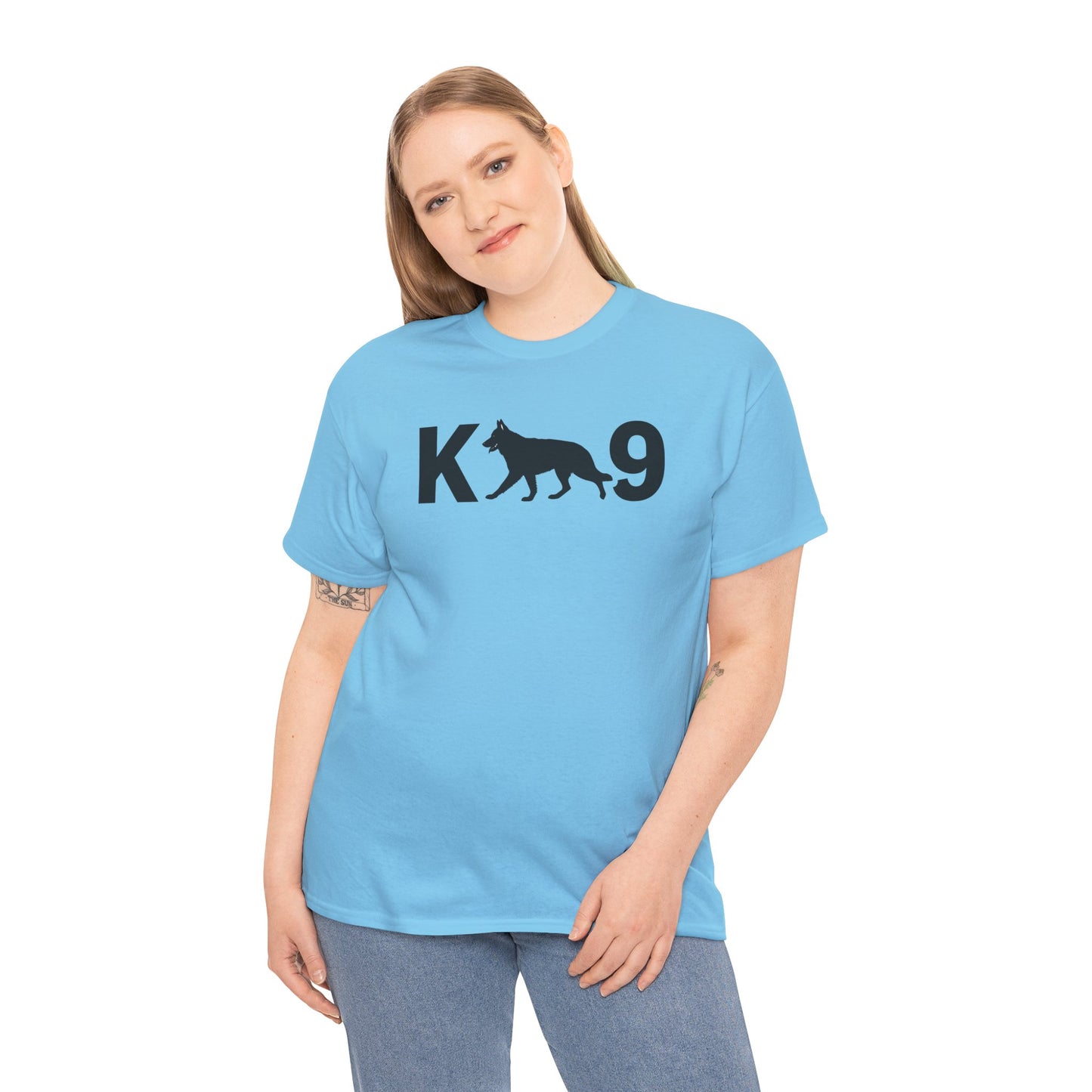 Black German Shepherd K9 Unisex Heavy Cotton Tee - Perfect for Dog Lovers, Pet Owners