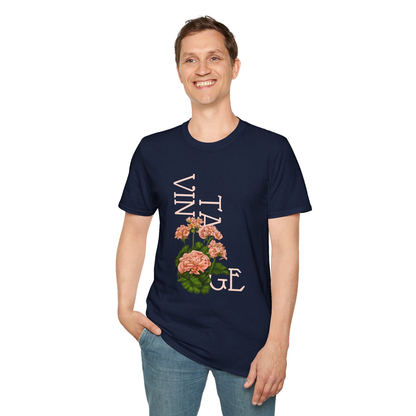 Vintage Floral Graphic Tee, Retro Flower Shirt, Unisex Casual T-Shirt, Gift for Plant Lovers, Summer Fashion
