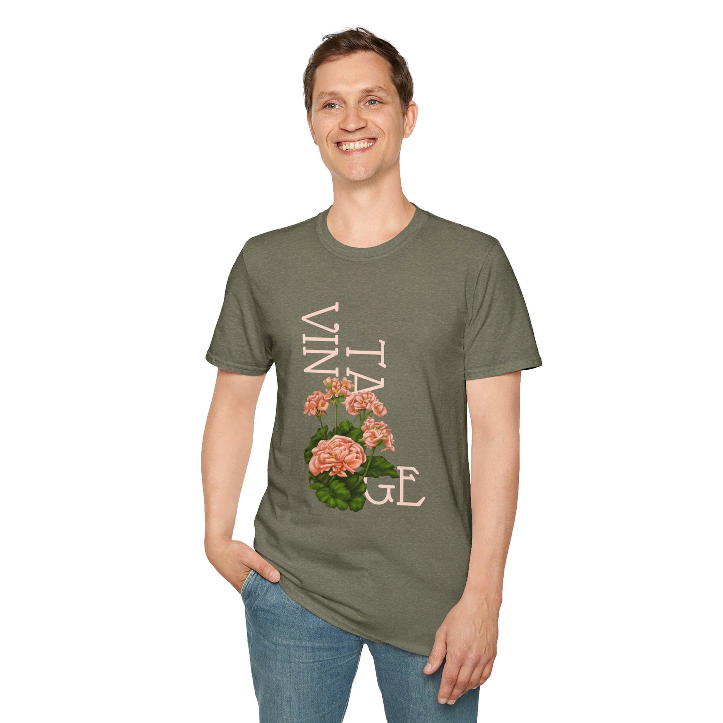 Vintage Floral Graphic Tee, Retro Flower Shirt, Unisex Casual T-Shirt, Gift for Plant Lovers, Summer Fashion