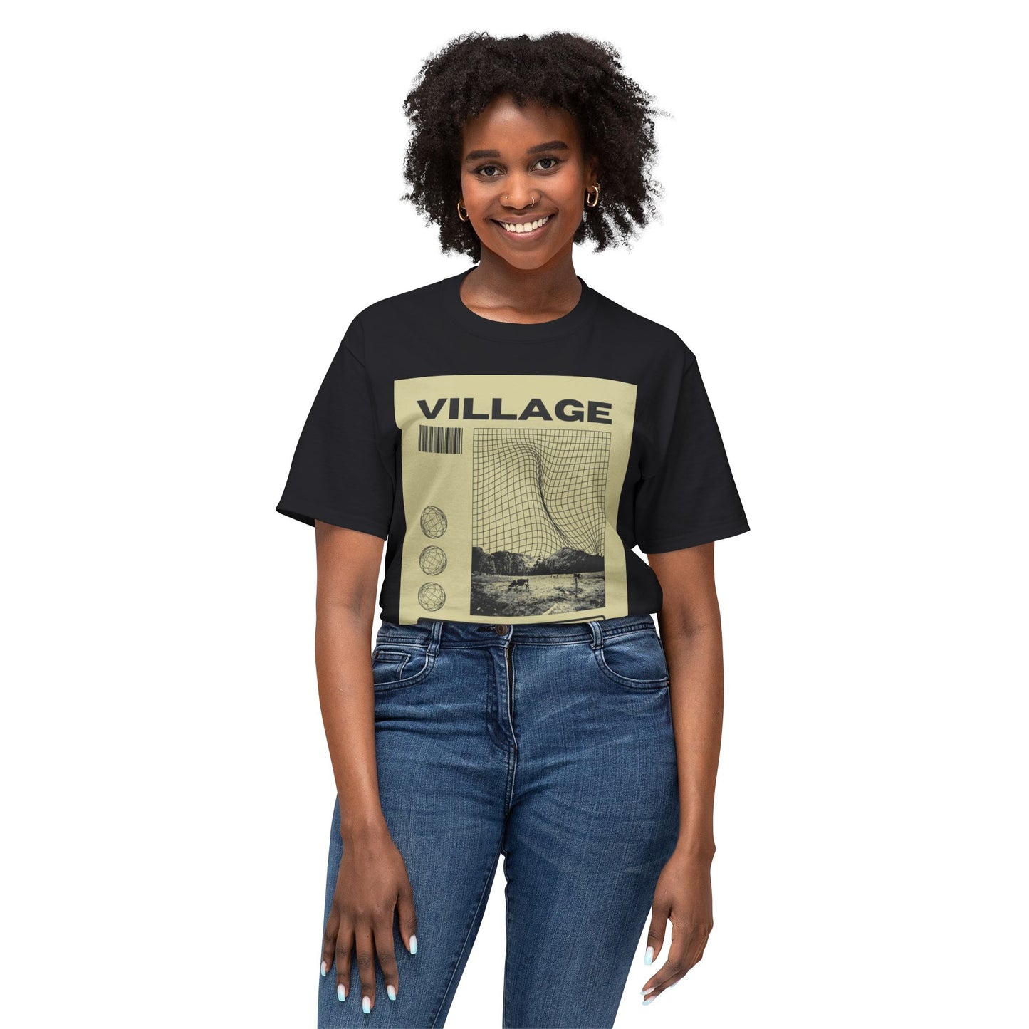 Retro Village Graphic Unisex T-Shirt | Casual Wear, Vintage Style, Gift for Travel Lovers, Graphic Tee, Statement Shirt