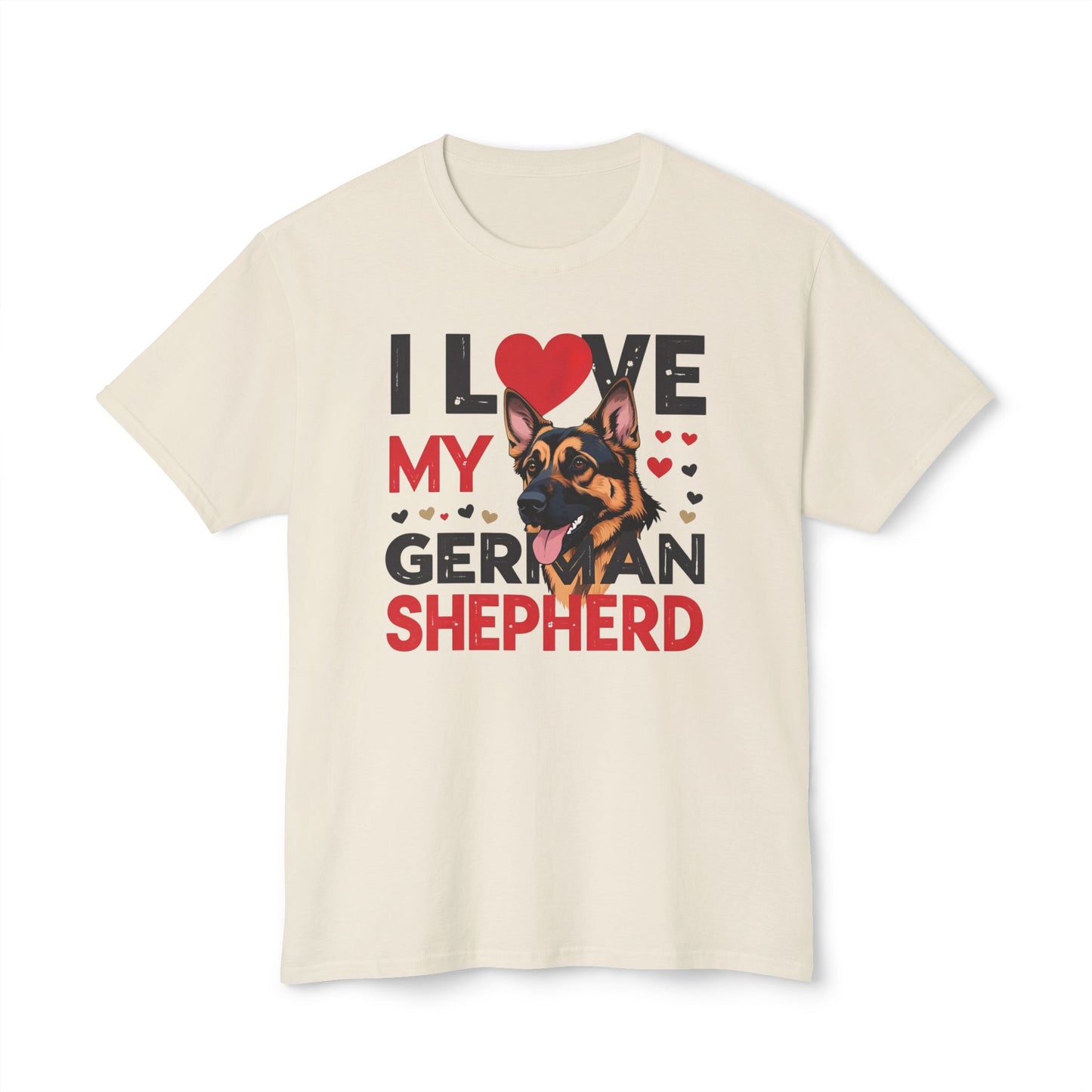 I Love My German Shepherd T-Shirt, Cute Dog Lover Gift, Pet Parent Apparel, Dog Adoption Celebration, Canine Lover's Tee