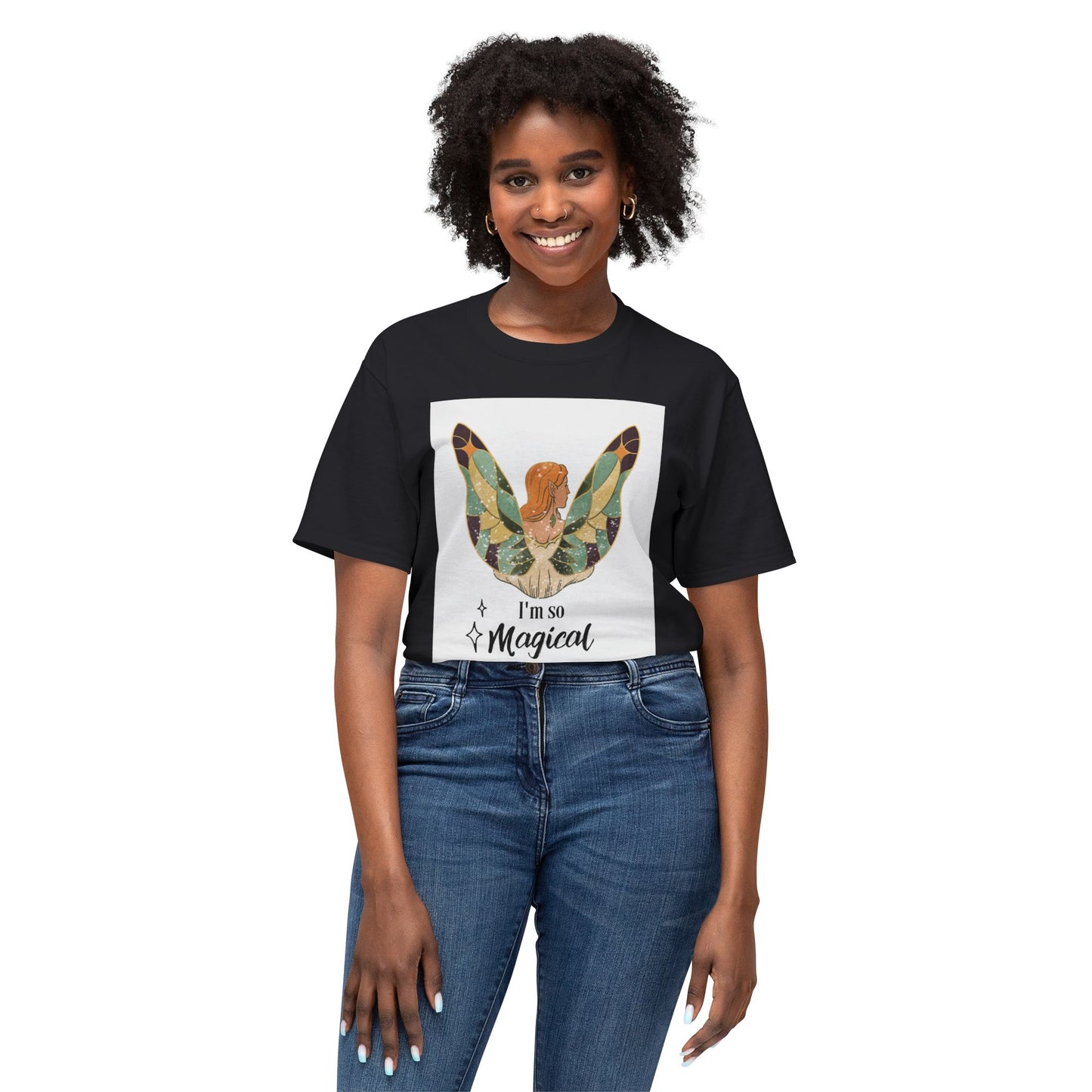 Woman Butterfly - I Am So Magical Unisex T-Shirt, Gift for Her, Cute Graphic Tee, Summer Fashion, Quote Shirt, Positive Vibes