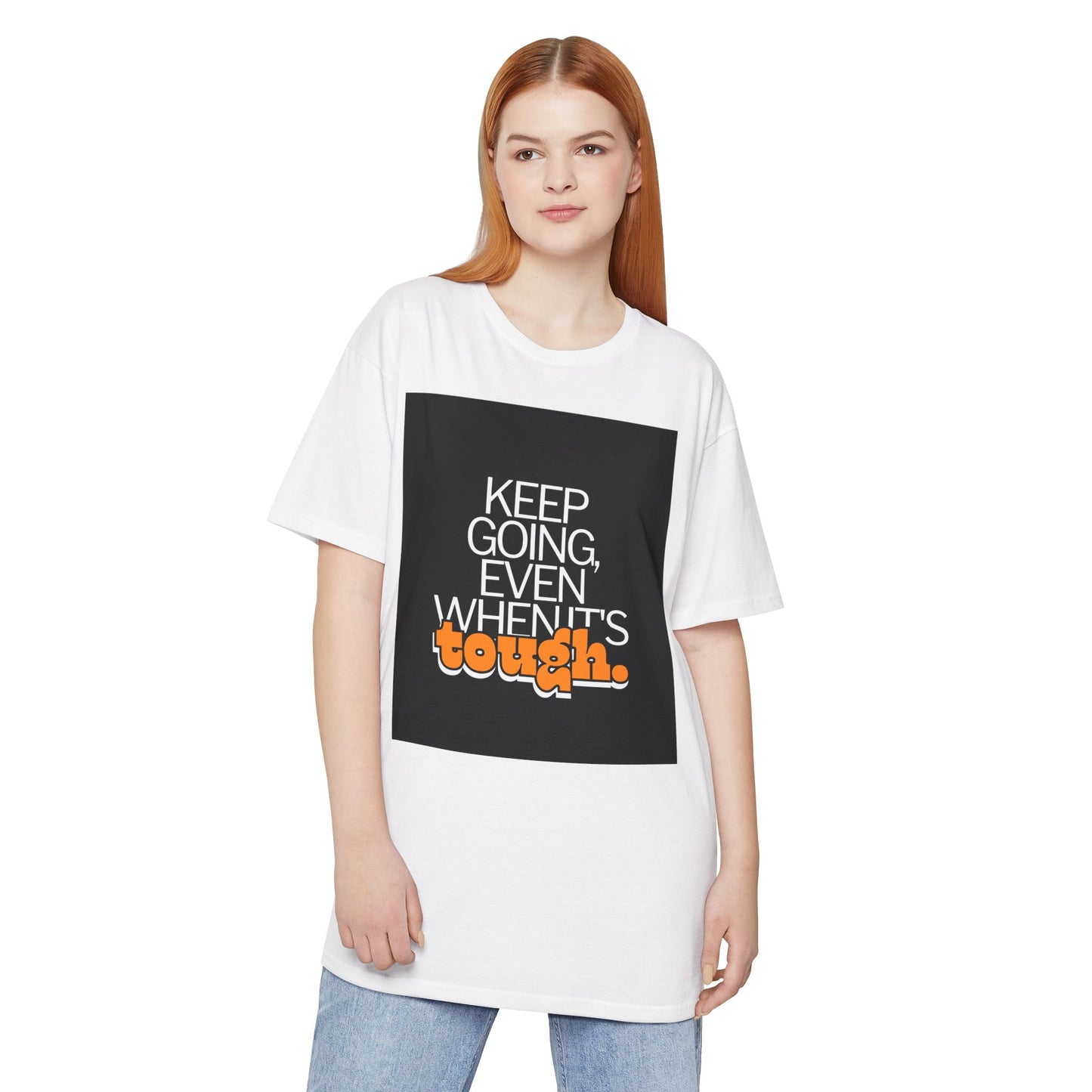 Keep Going Even When ITs Tough Motivational Urban Tee, Inspirational Apparel, Gift for Fitness Lovers, Casual Style Top, Everyday Wear