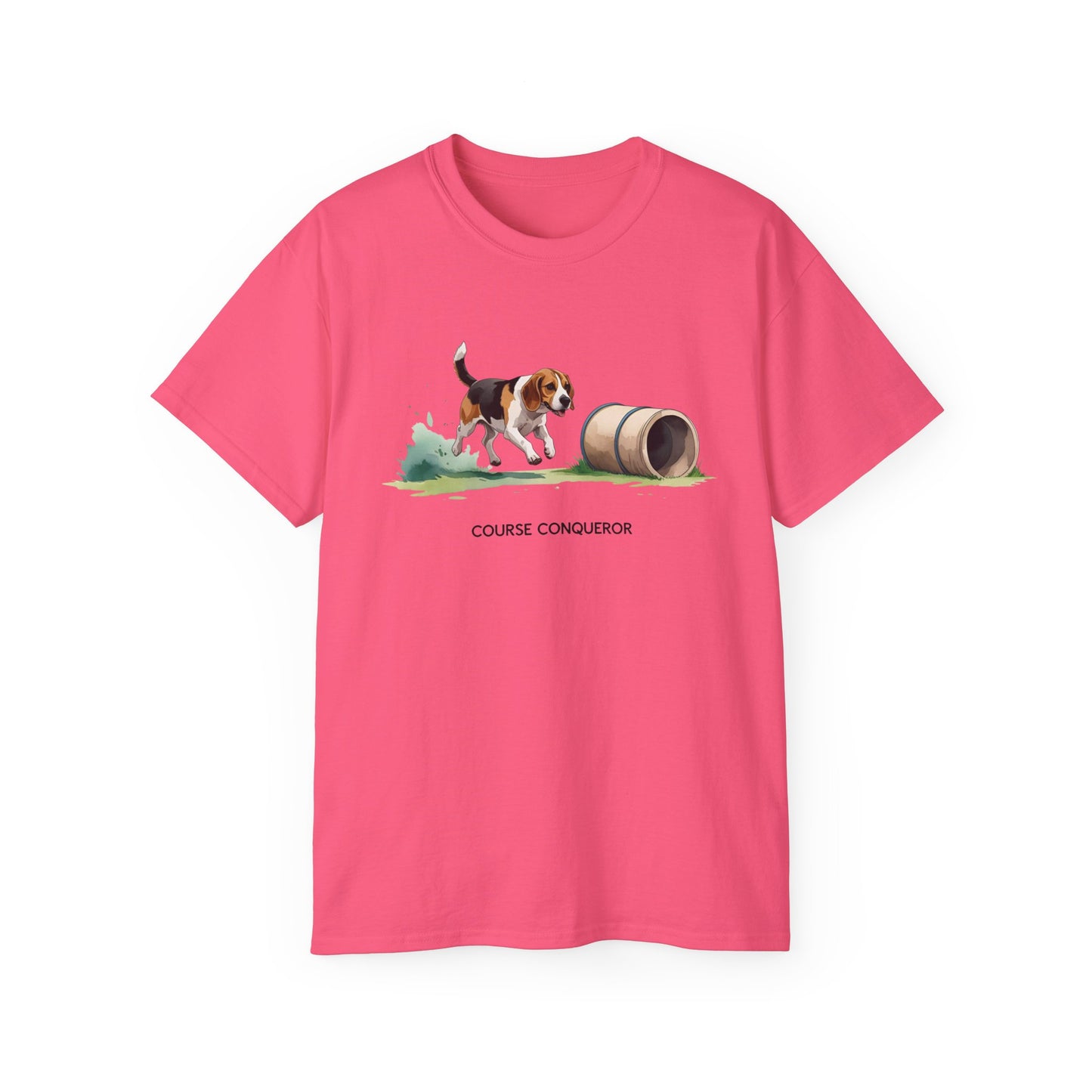 Dog Agility Tee - Course Conqueror | Beagle Graphic T-Shirt, Pet Enthusiast Gift, Animal Lover Apparel, Wearable Art for Dog Lovers