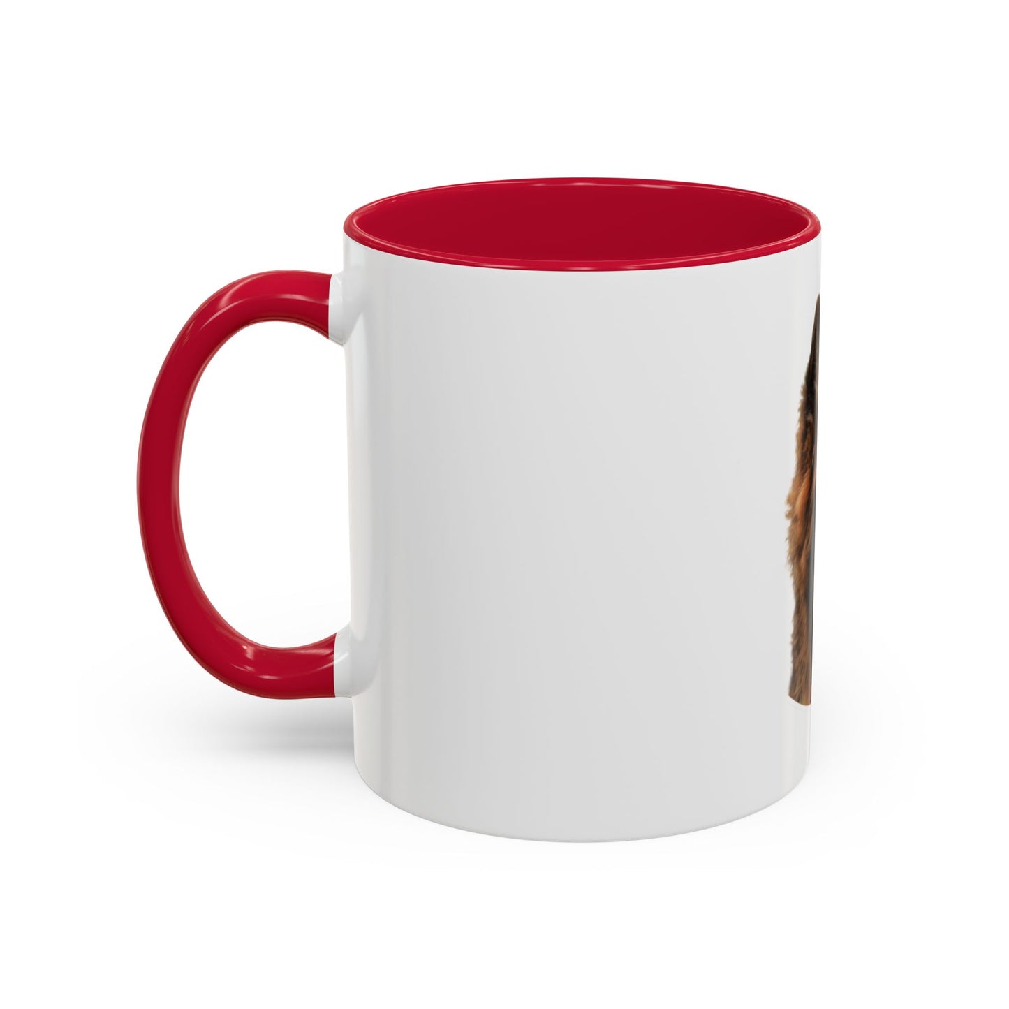 Dog Lover Mug With a Beautiful Long Coat German Shepherd Puppy Leaving Tongue Out