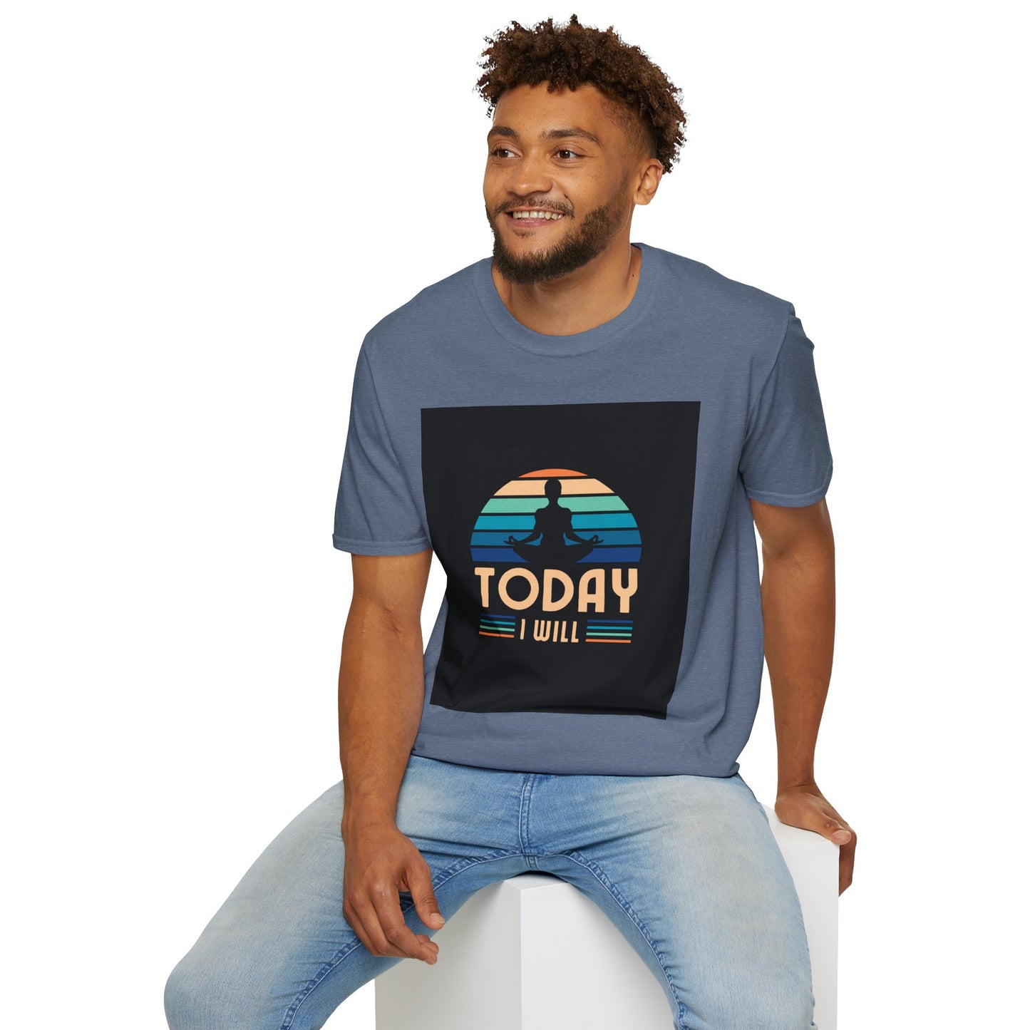 Mindfulness Motivation Unisex T-Shirt, Positive Quote Today I Will Shirt, Inspirational Graphic Tee, Yoga Apparel, Gift for Meditation Lovers