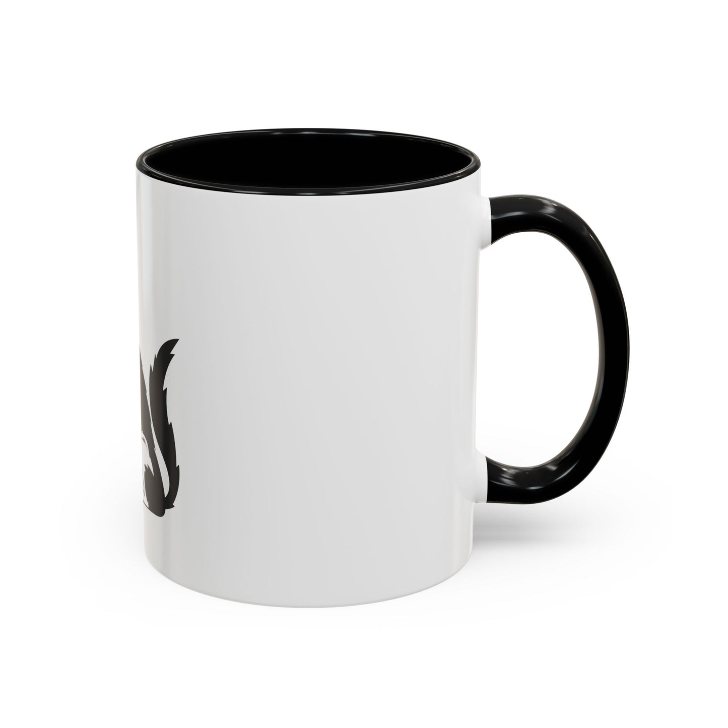 Accent Ceramic Dog Lover Coffee Mug With a Graphic of Black and Transparent German Shepherd Sloppily Sitting