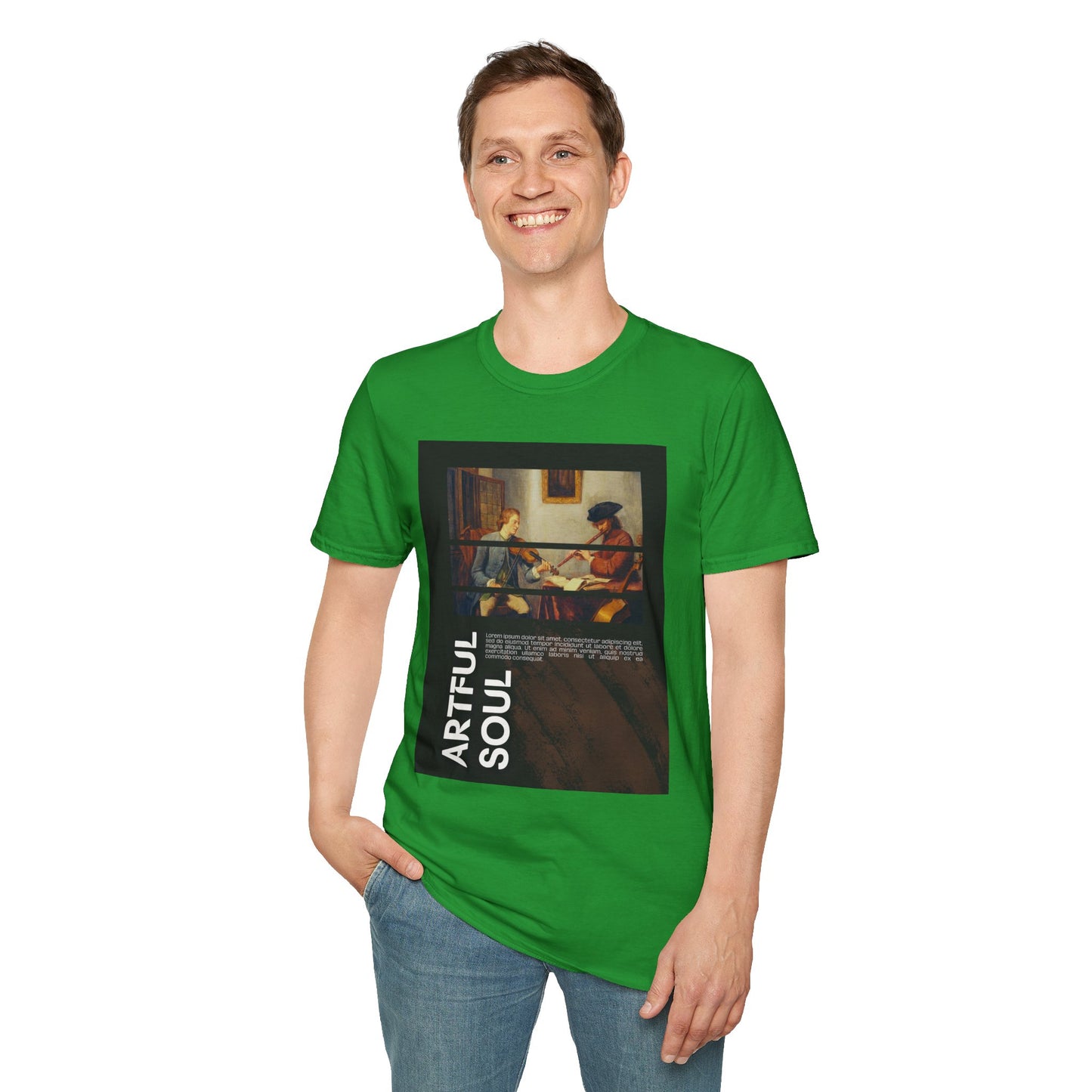 Artful Soul Unisex Softstyle T-Shirt, Artistic Tee, Gift for Art Lovers, Casual Wear, Creative Fashion, Art Enthusiast Shirt