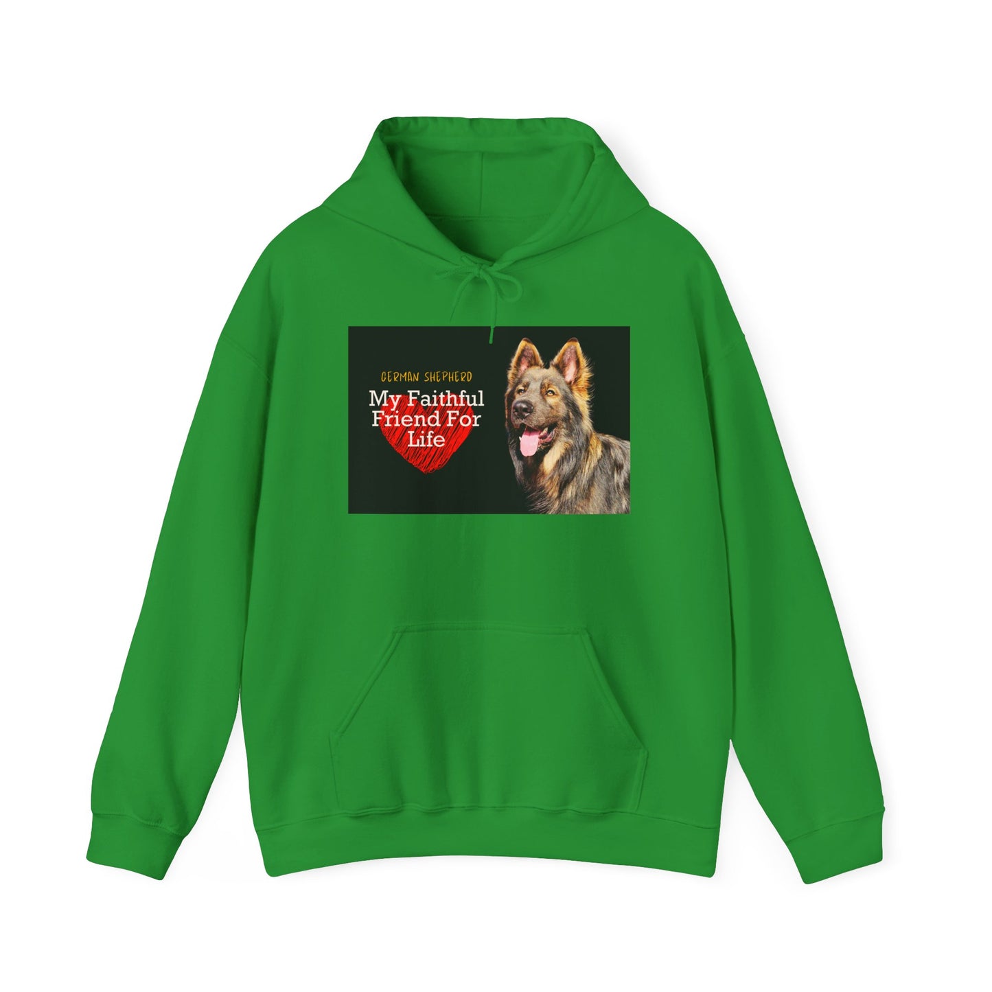 Unisex Dog Lover Hoodie With Old-fashioned German Shepherd and Quote My Faithful Friend For Life