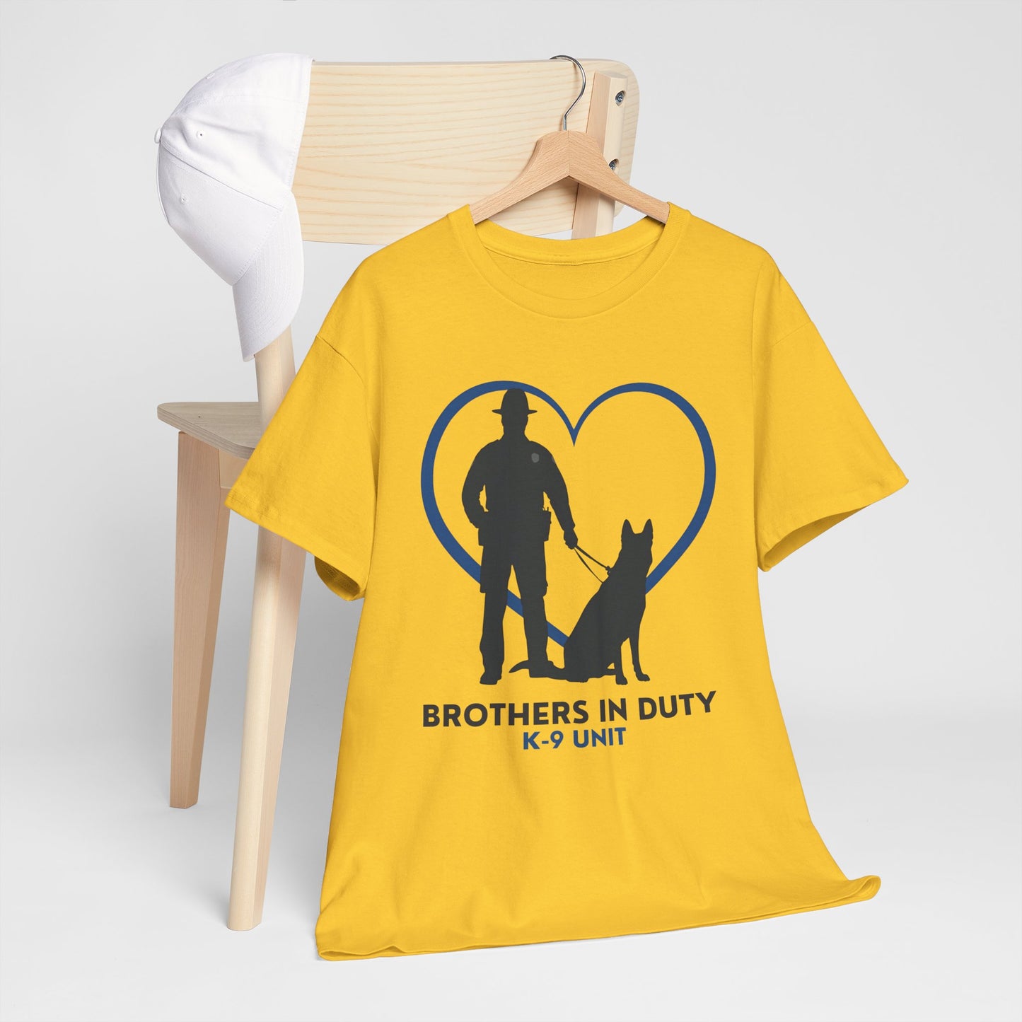Heartfelt K-9 Unit Tee - Brothers In Duty | Police Officer Gift, Dog Lover Shirt, Law Enforcement Apparel