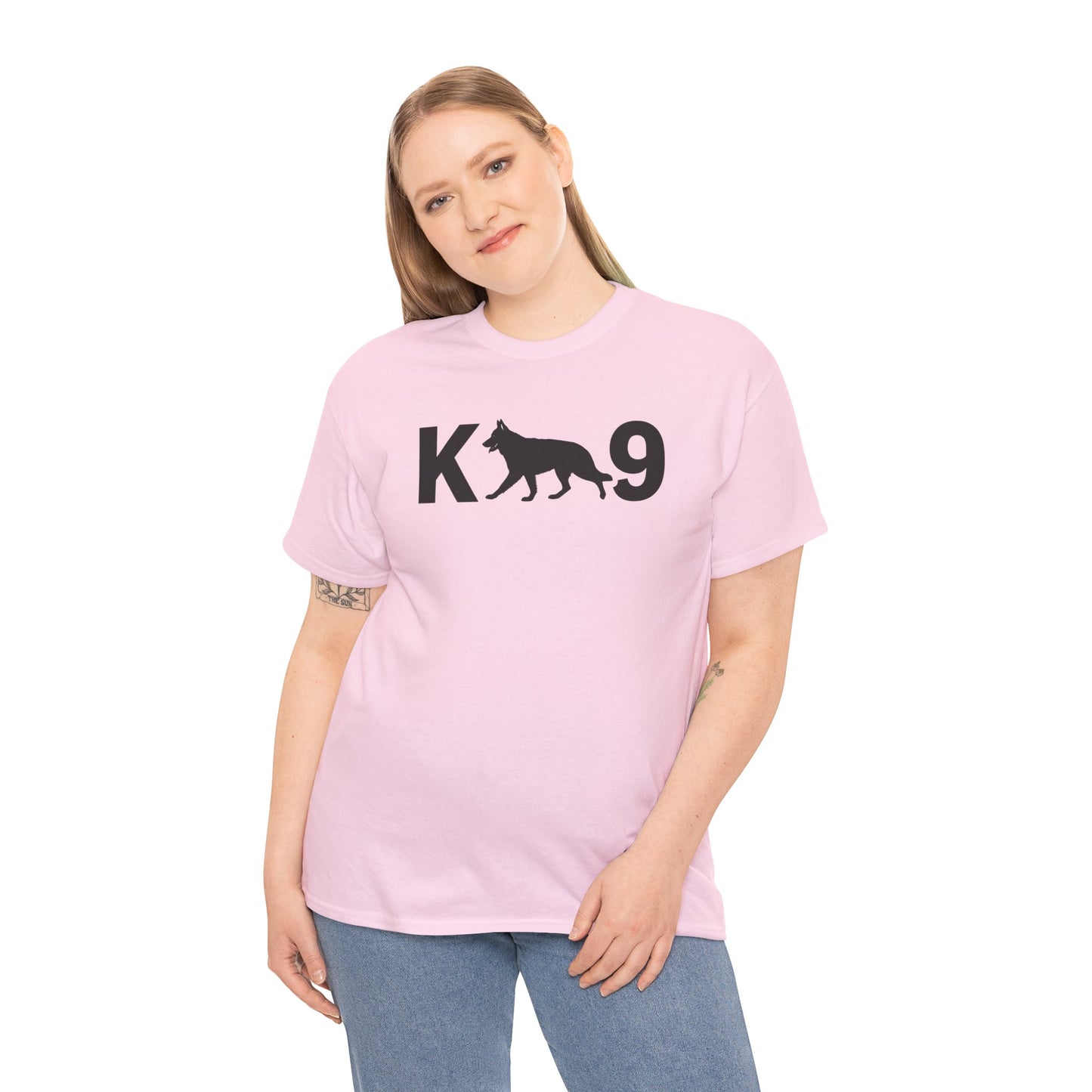 Black German Shepherd K9 Unisex Heavy Cotton Tee - Perfect for Dog Lovers, Pet Owners