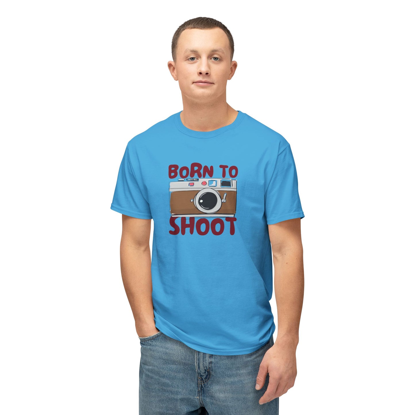 Camera Lover's Unisex T-Shirt – Born to Shoot, Photography Gift, Fun Shirt for Photographers, Unique Tee for Events, Casual Wear