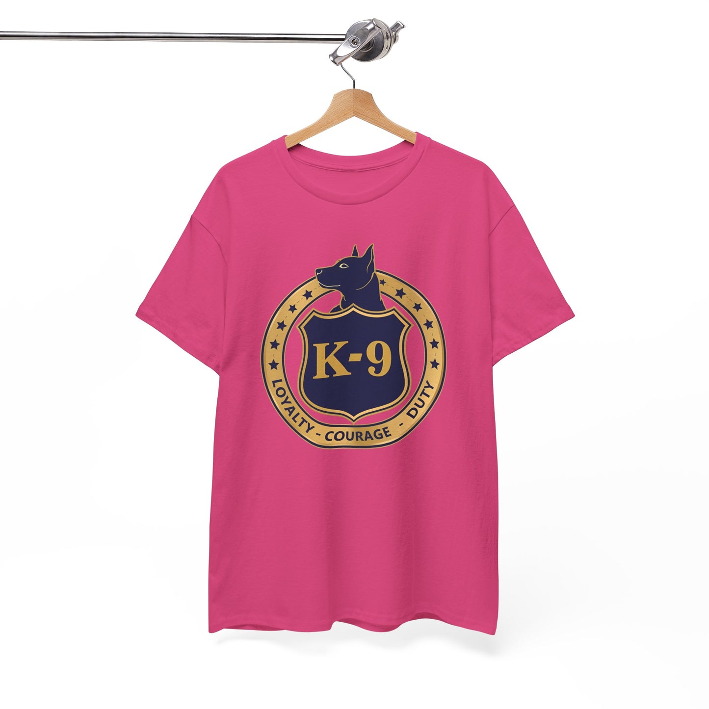 K-9 Police Unisex Heavy Cotton Tee - Loyalty Courage Duty | Dog Lover Gift, Law Enforcement Apparel, Dog Training Shirt