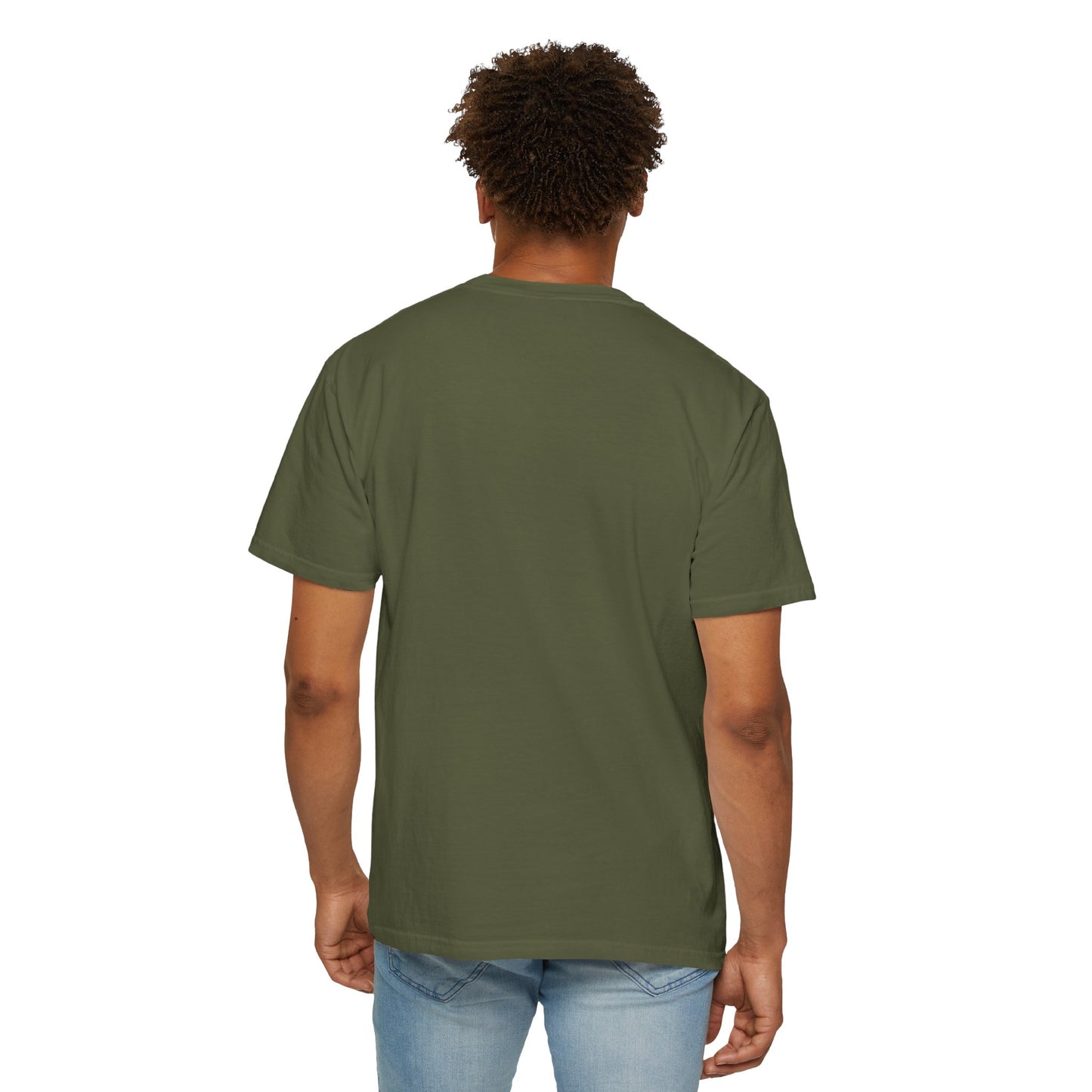 Unisex Dog Lover T-Shirt With a German Shepherd Protecting a Territory and Caption Selfless Beings