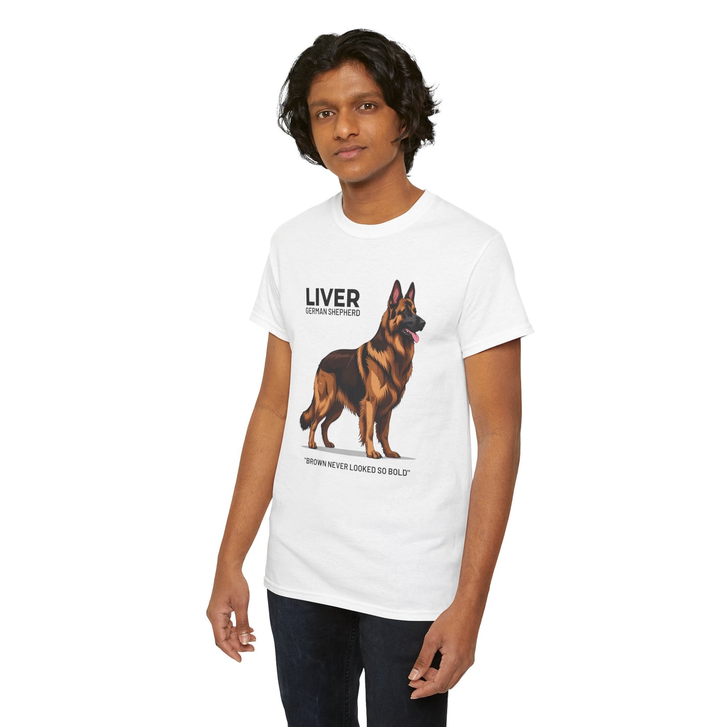 Liver German Shepherd Lover Tee - Brown Never Looked So Bold | Dog Owner Gift, Pet Parent Shirt, Animal Lover Apparel
