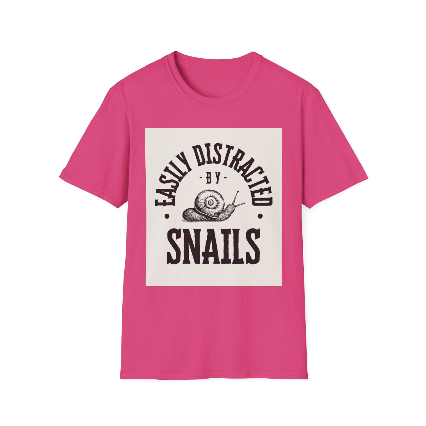 Easily Distracted by Snails Vintage T-Shirt, Funny Snail Tee, Gift for Nature Lovers, Humorous Graphic Shirt, Cute Casual Wear