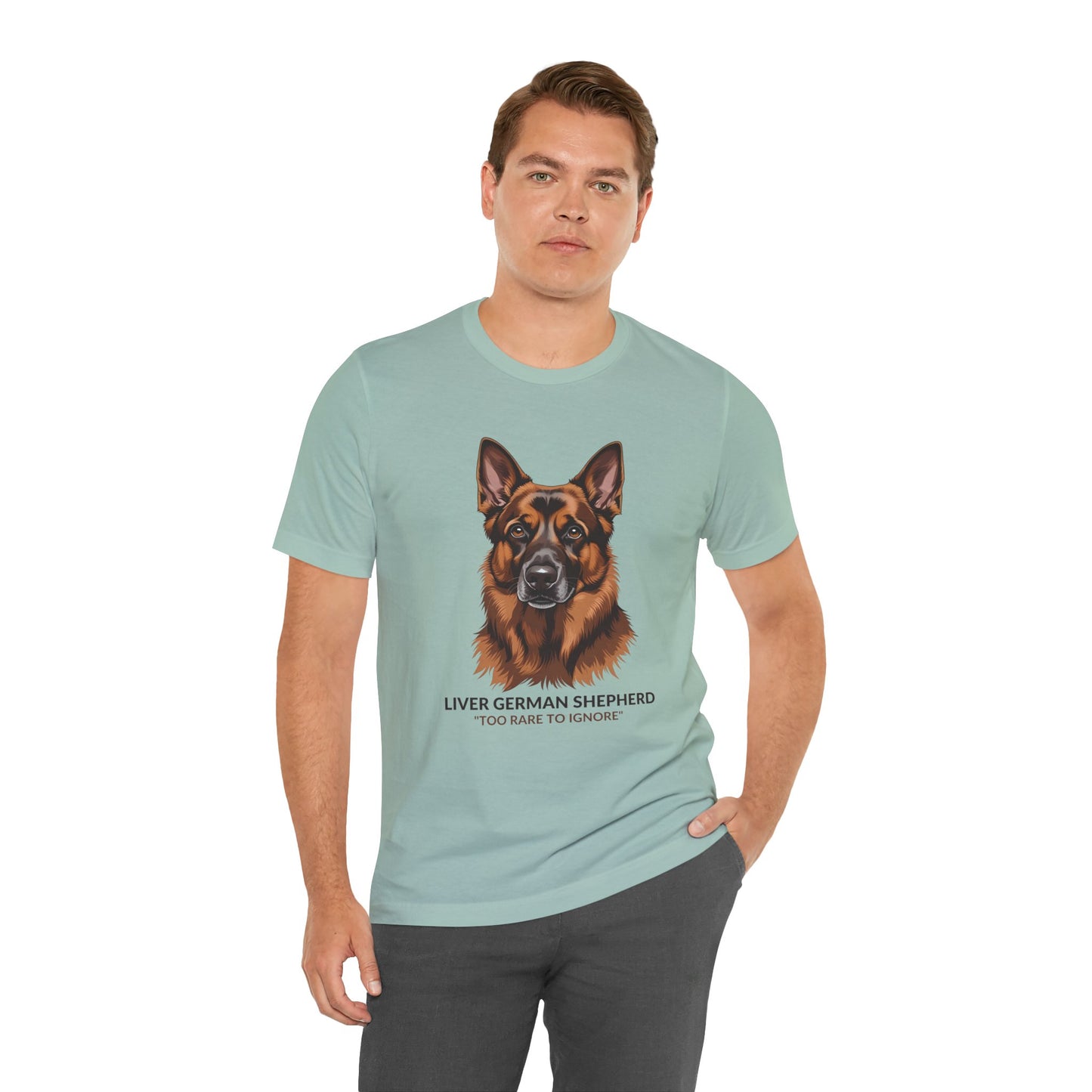 Liver German Shepherd Dog Lover Tee - To Rare To Ignore | Perfect Gift for Pet Owners, Animal Lover Merchandise, Casual Wear, Unique Dog Shirt
