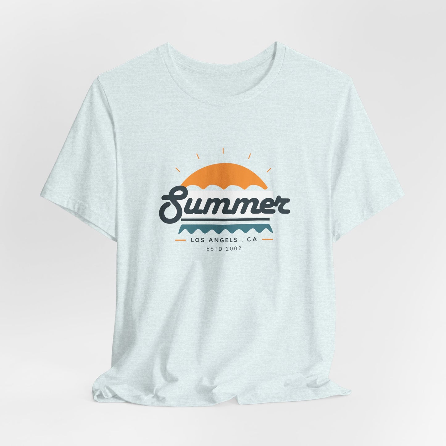 Summer Vibes Unisex Jersey Short Sleeve Tee, Beach Shirt, Casual Summer Wear, Gift for Friends, Coastal Adventure Top, LA Style Tee