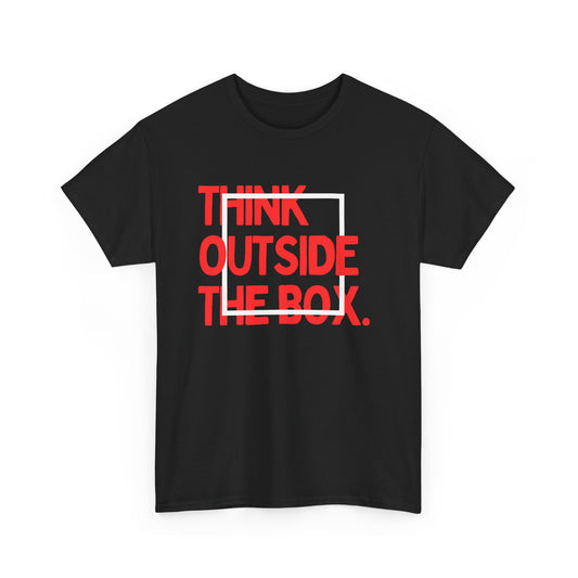 Creative Thinking Unisex Cotton Tee - Thin Out of Box, Inspirational Shirt, Motivational Gifts, Trendy Top for All Occasions, Perfect for Dreamers