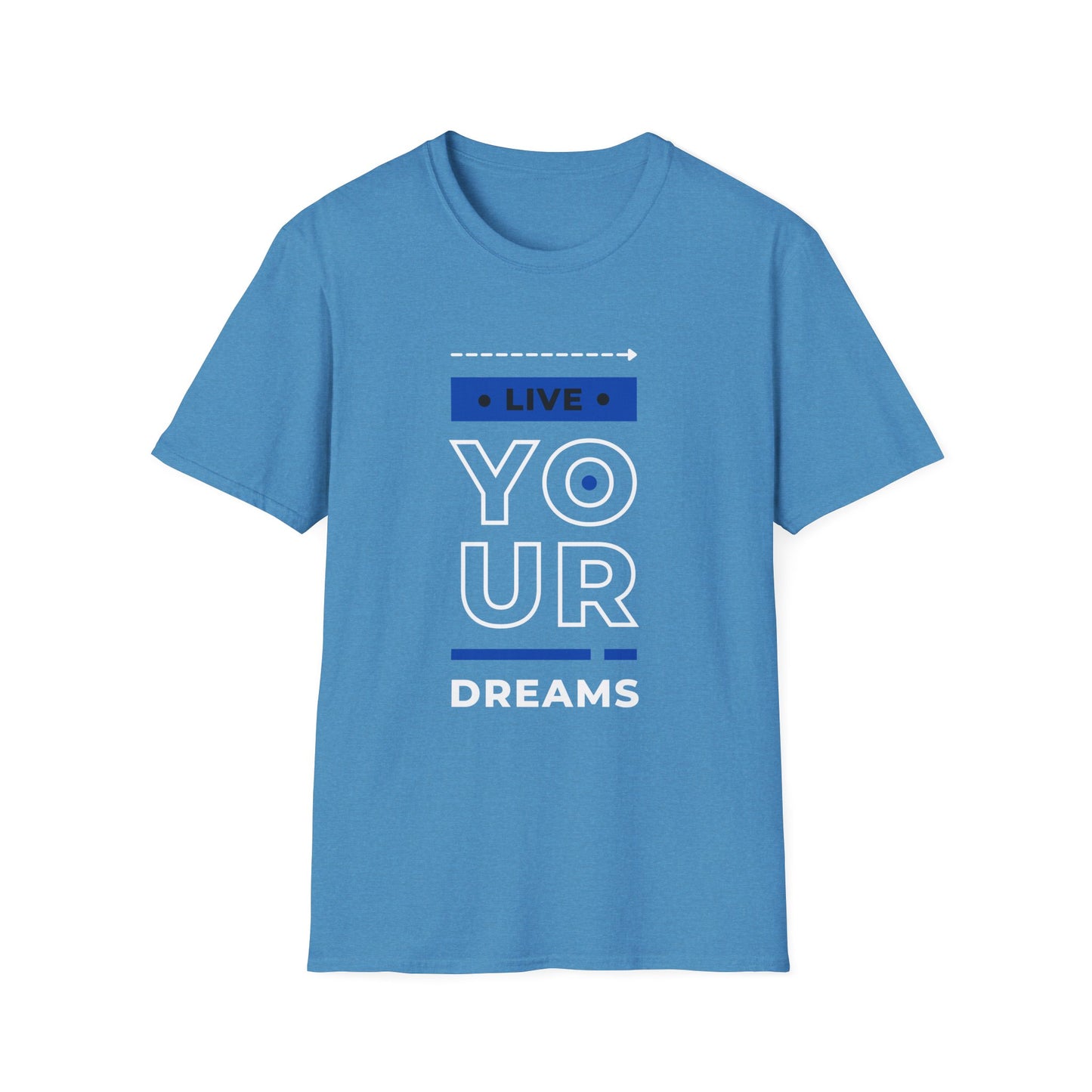 Live Your Dreams Unisex Softstyle T-Shirt, Inspirational Tee, Motivational Gift, Casual Wear, Daily Reminder, Empowerment Top