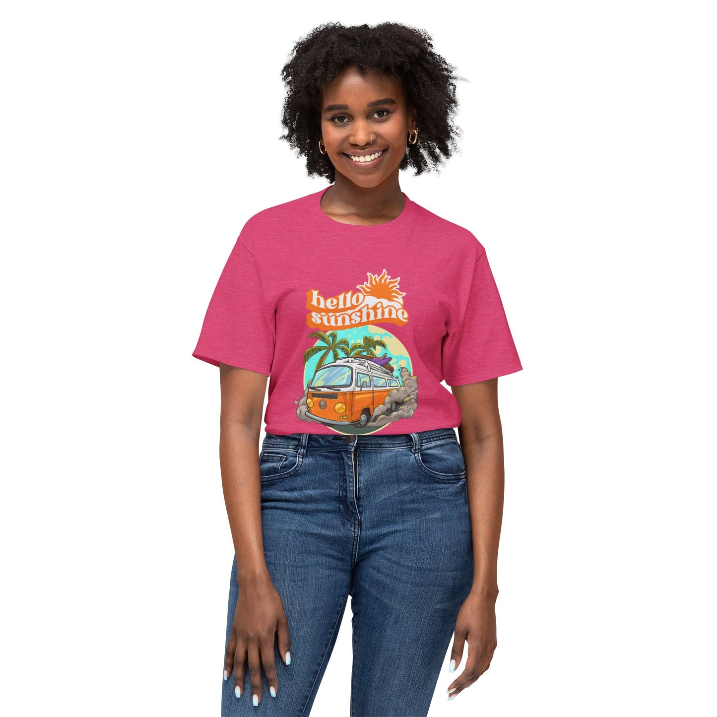 Hello Sunshine Beach Vibe T-Shirt, Summer Tee, Vacation Shirt, Gift for Travelers, Cool Graphic Tee