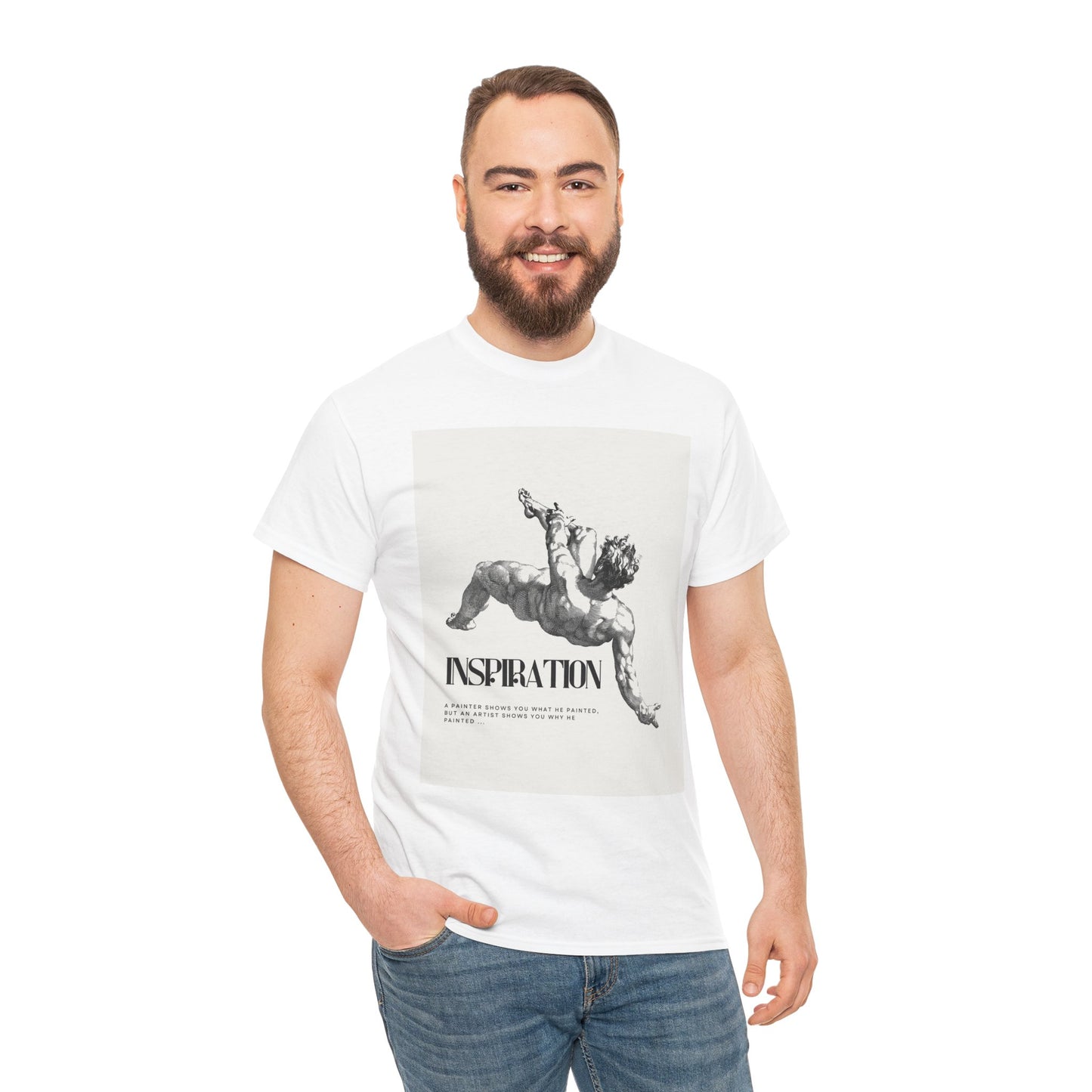 Inspiration Unisex Heavy Cotton Tee, Motivational Shirt, Gift for Artists, Casual Wear, Quote T-Shirt, Birthday Gift