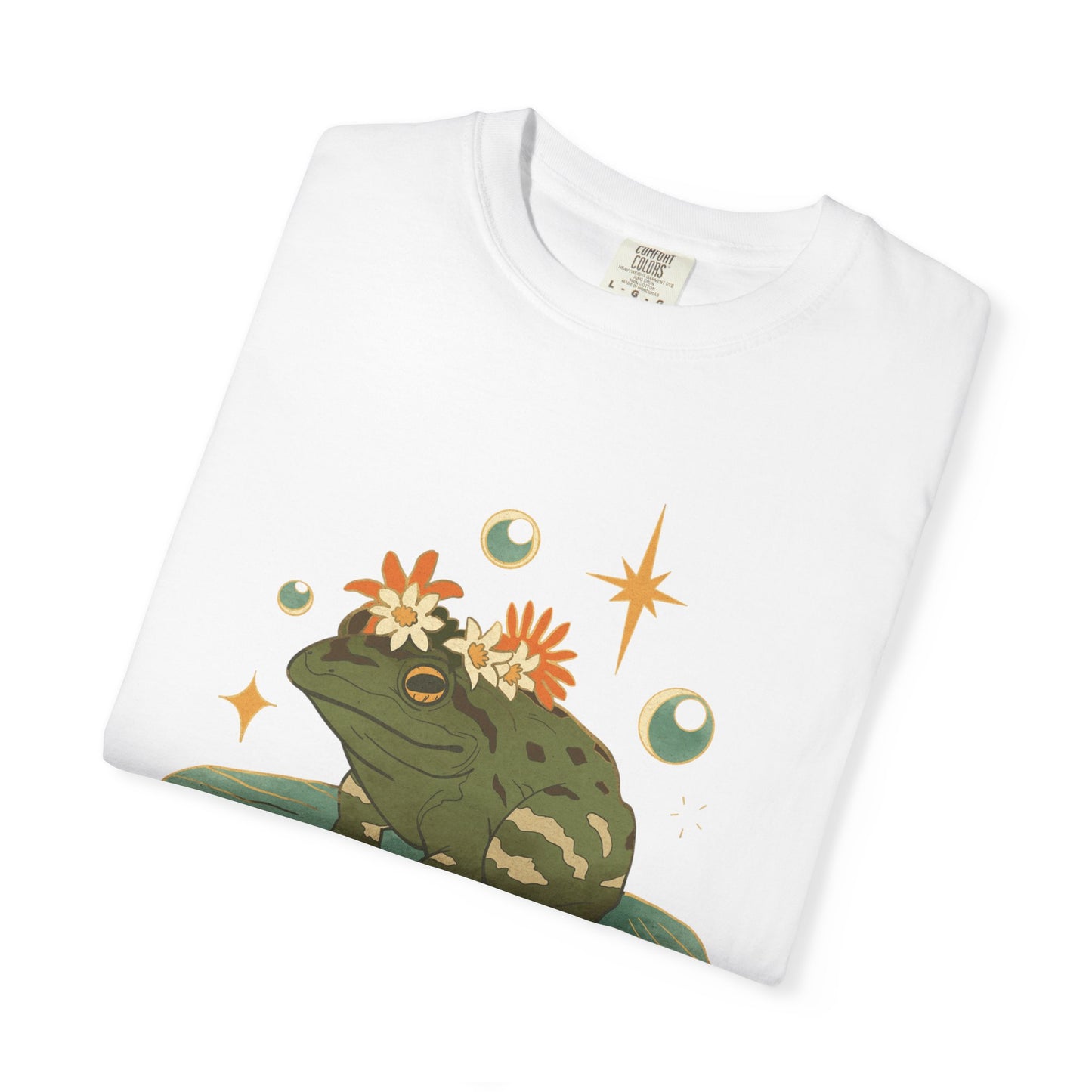 Kiss the Frog T-Shirt, Garment-Dyed Unisex Tee, Fun Gift for Nature Lovers, Cute Frog Graphic T-Shirt, Ideal for Casual Outings