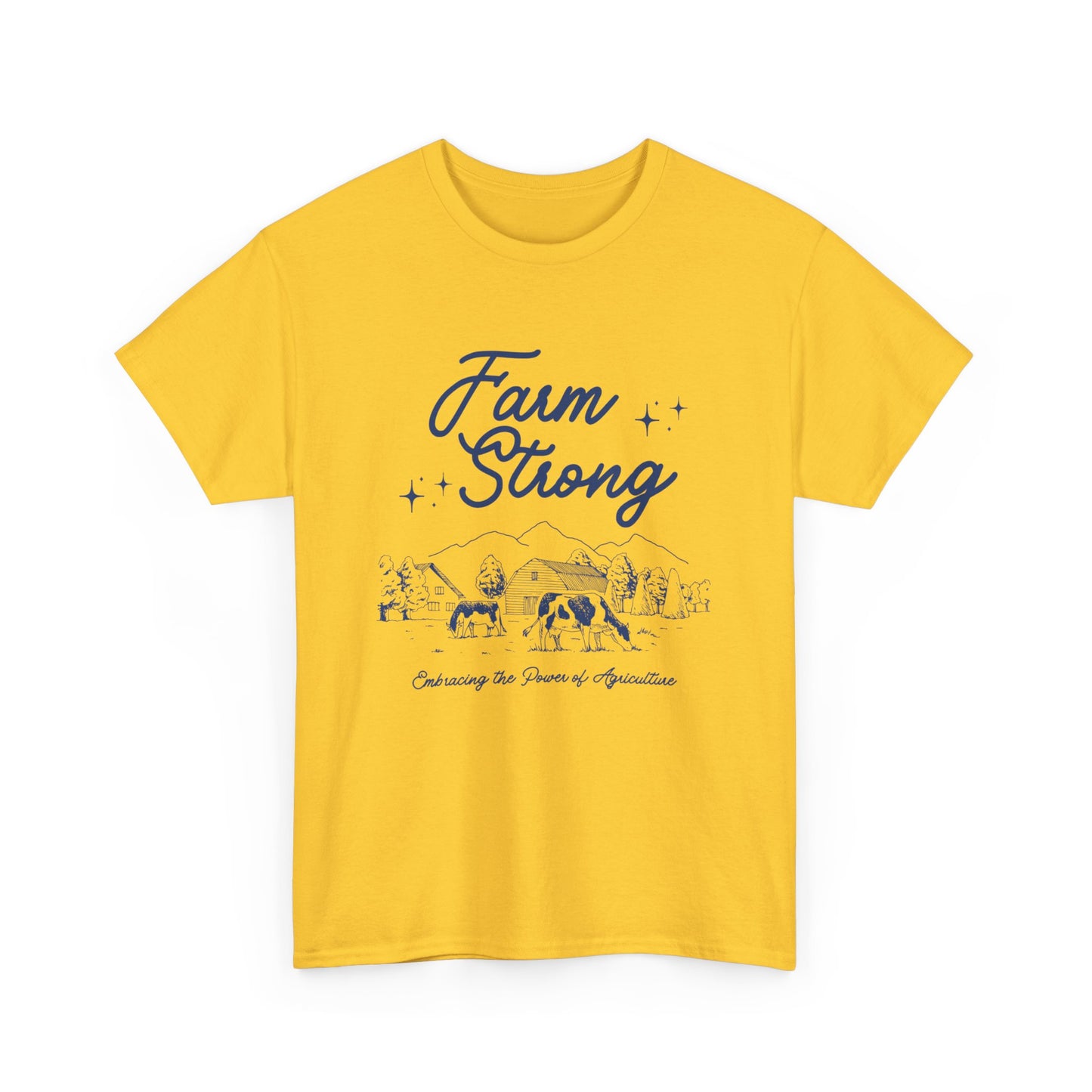Farm Strong Unisex Cotton Tee - Embracing the Power of Agriculture, Motivational Shirt, Inspirational Tee