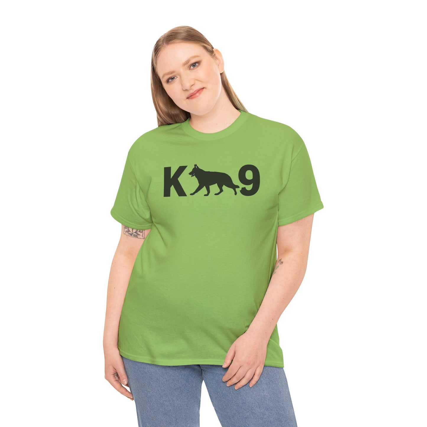 Black German Shepherd K9 Unisex Heavy Cotton Tee - Perfect for Dog Lovers, Pet Owners