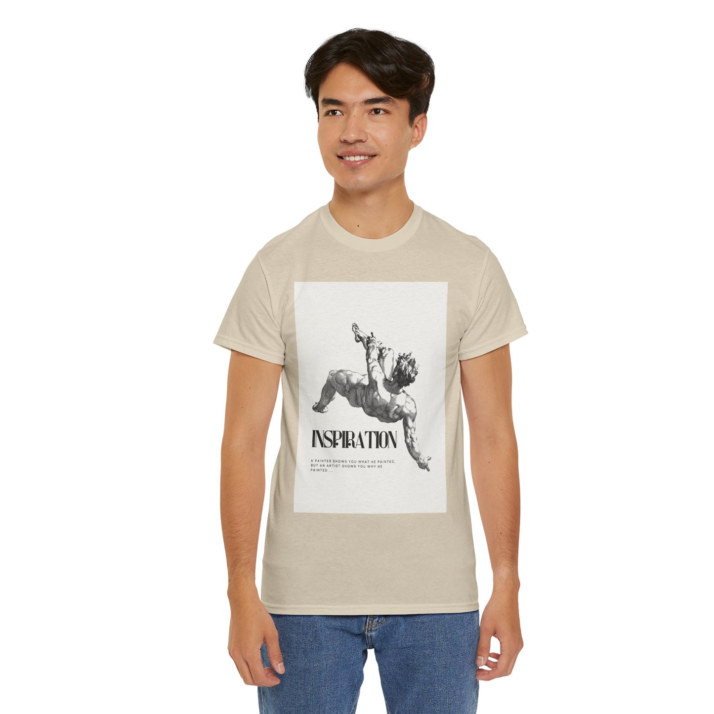 Inspiration Unisex Heavy Cotton Tee, Motivational Shirt, Gift for Artists, Casual Wear, Quote T-Shirt, Birthday Gift