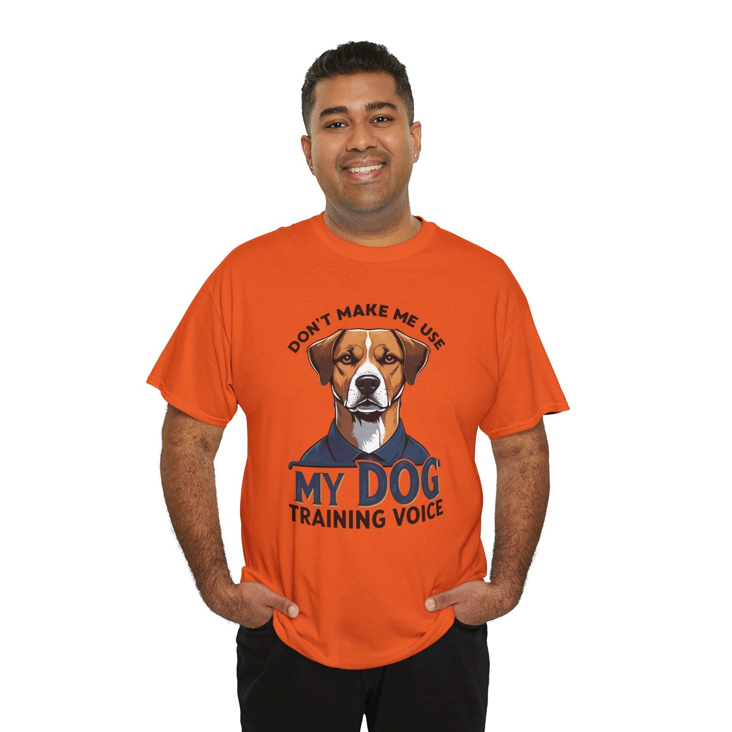 Dog Training T-Shirt - Don't Make Me Use My Dog Training Voice | Perfect Gift for Dog Owners, Casual Wear, Funny Dog Humor Shirt, Pet Training Apparel