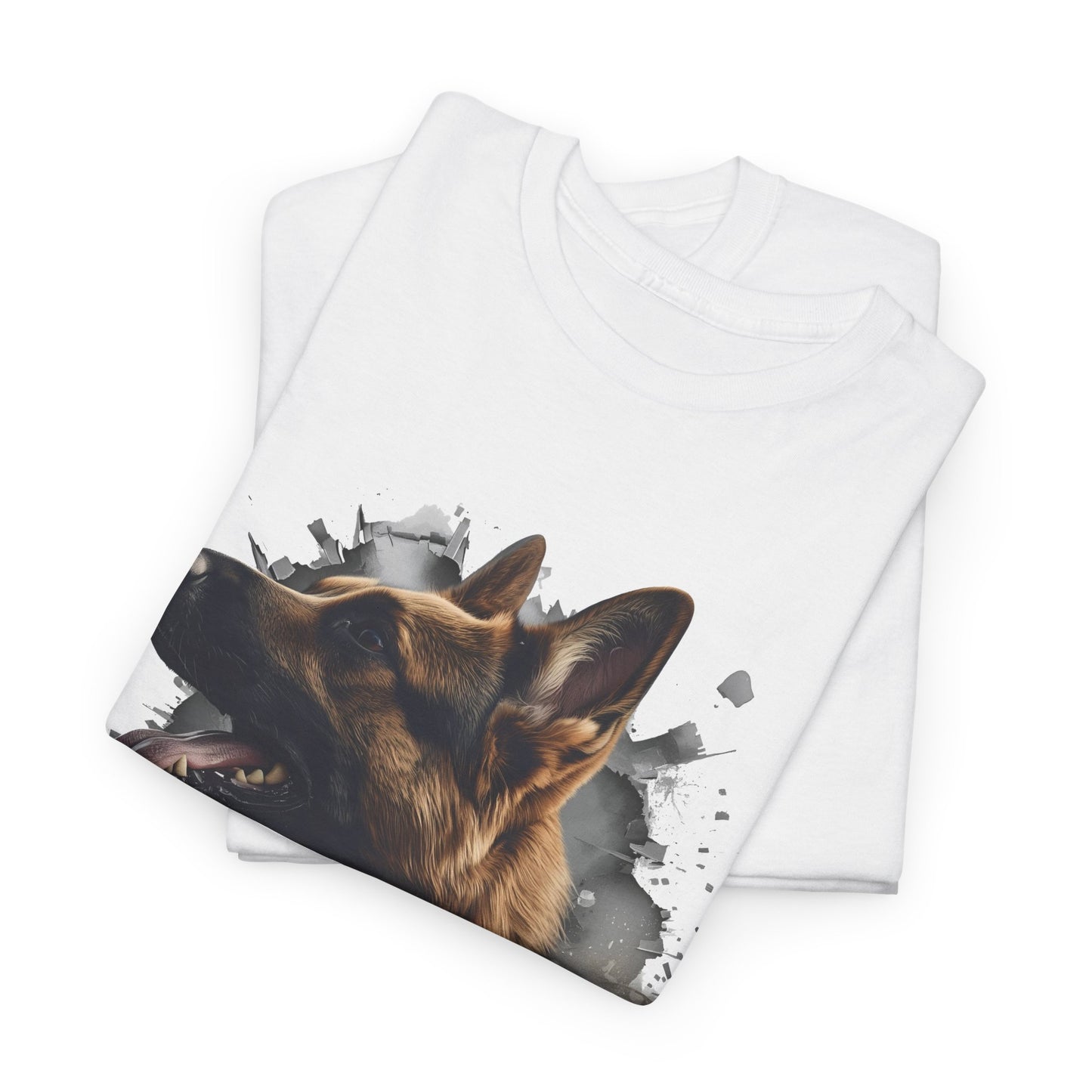 German Shepherd Lover Tee With 3D Design, Unisex Cotton Shirt, Dog T-Shirt, Pet Lovers Gift, Animal Enthusiast Apparel