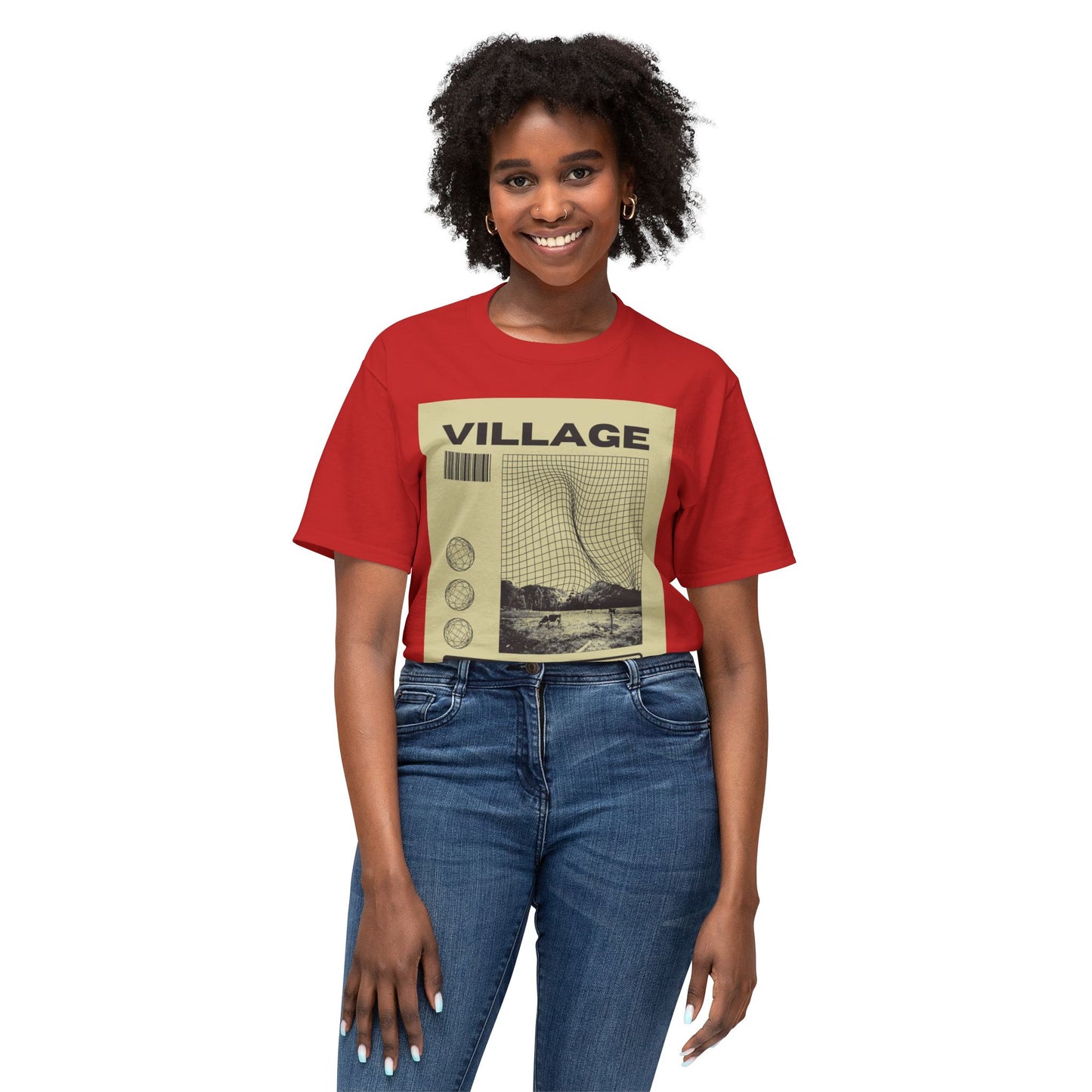 Retro Village Graphic Unisex T-Shirt | Casual Wear, Vintage Style, Gift for Travel Lovers, Graphic Tee, Statement Shirt