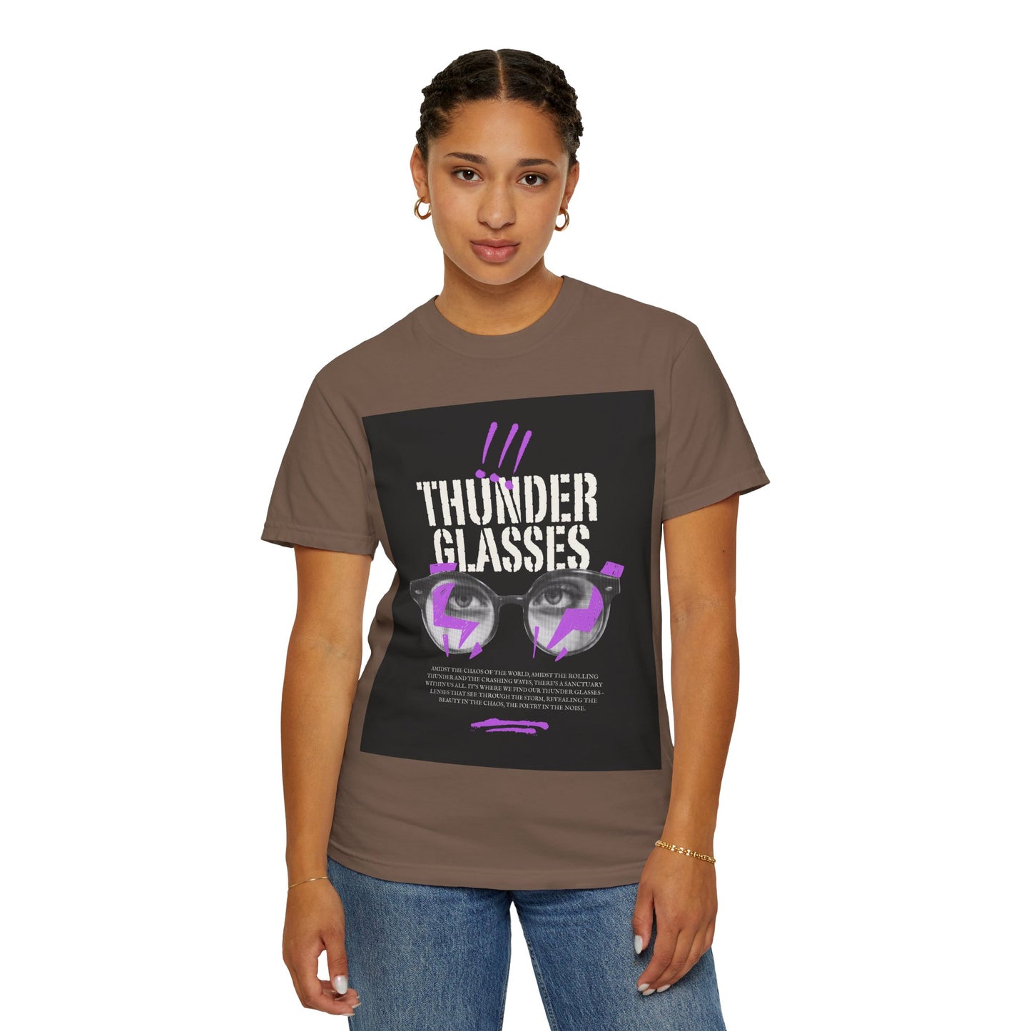 Thunder Glasses Unisex T-Shirt | Retro Graphic Tee for Music Lovers, Gift for Birthdays, Festivals, Unisex Style, Casual Wear