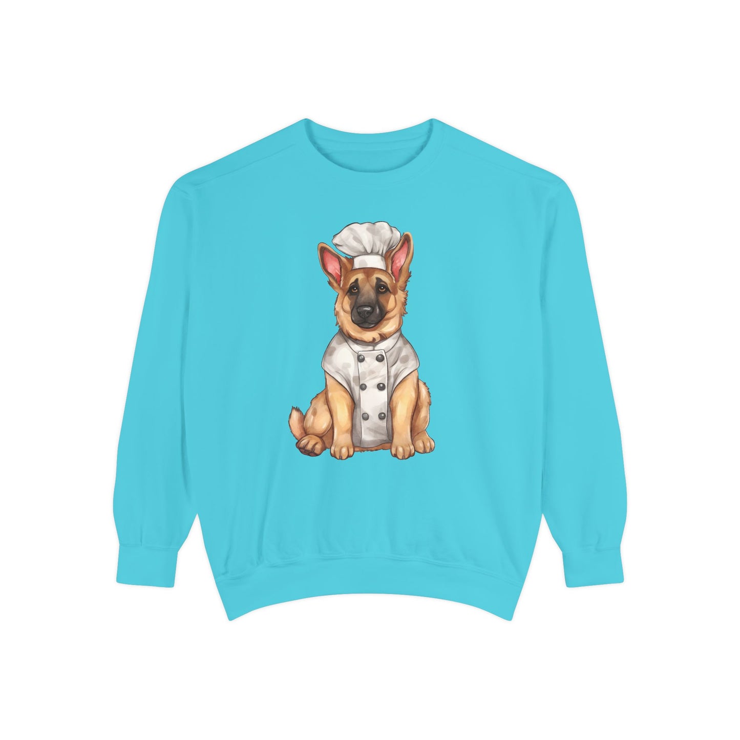 Chef German Shepherd Unisex Garment-Dyed Sweatshirt - Cute Dog Lover Gift