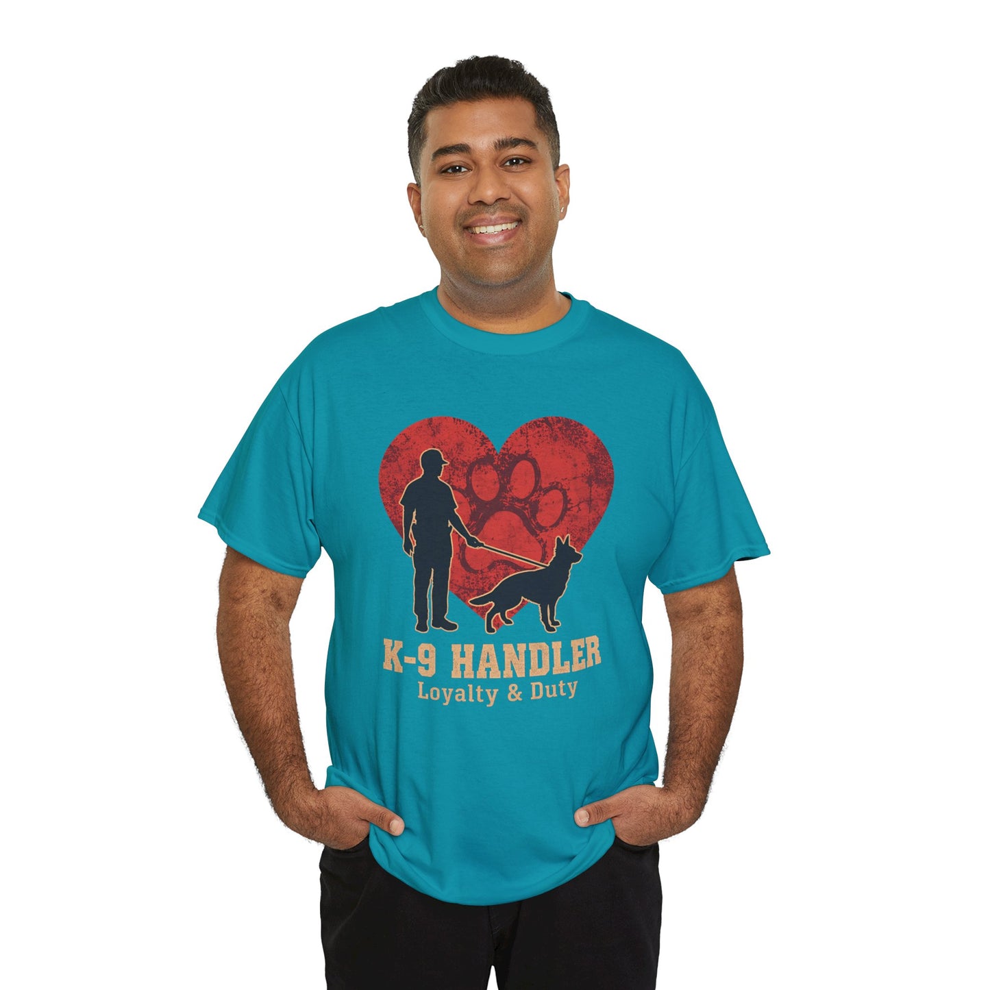 K-9 Handler Heart Tee - Loyalty & Duty, Dog Lover Gift, Pet Owner Apparel