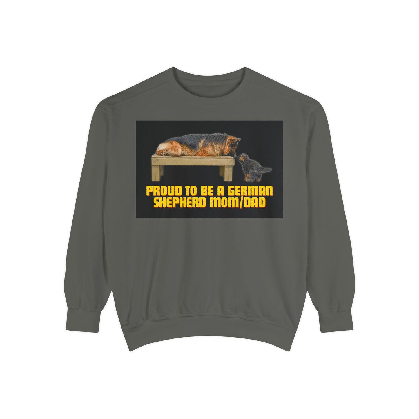Unisex Proud German Shepherd Mom/Dad Sweatshirt - Garment-Dyed