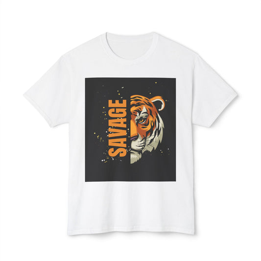 Savage Tiger Unisex T-Shirt, Graphic Tee, Animal Lover Shirt, Trendy Fashion, Gift for Him/Her, Wild Style Clothing