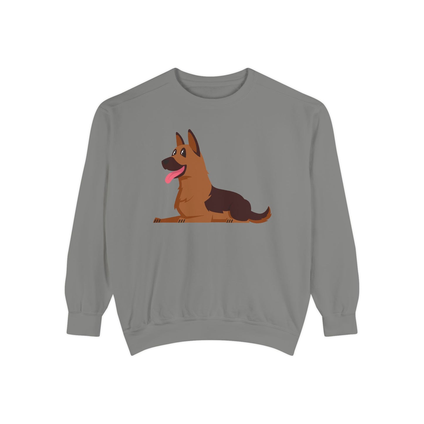 Unisex Dog Lover Hoodie With Graphic of a German Shepherd Leaving Tongue Out